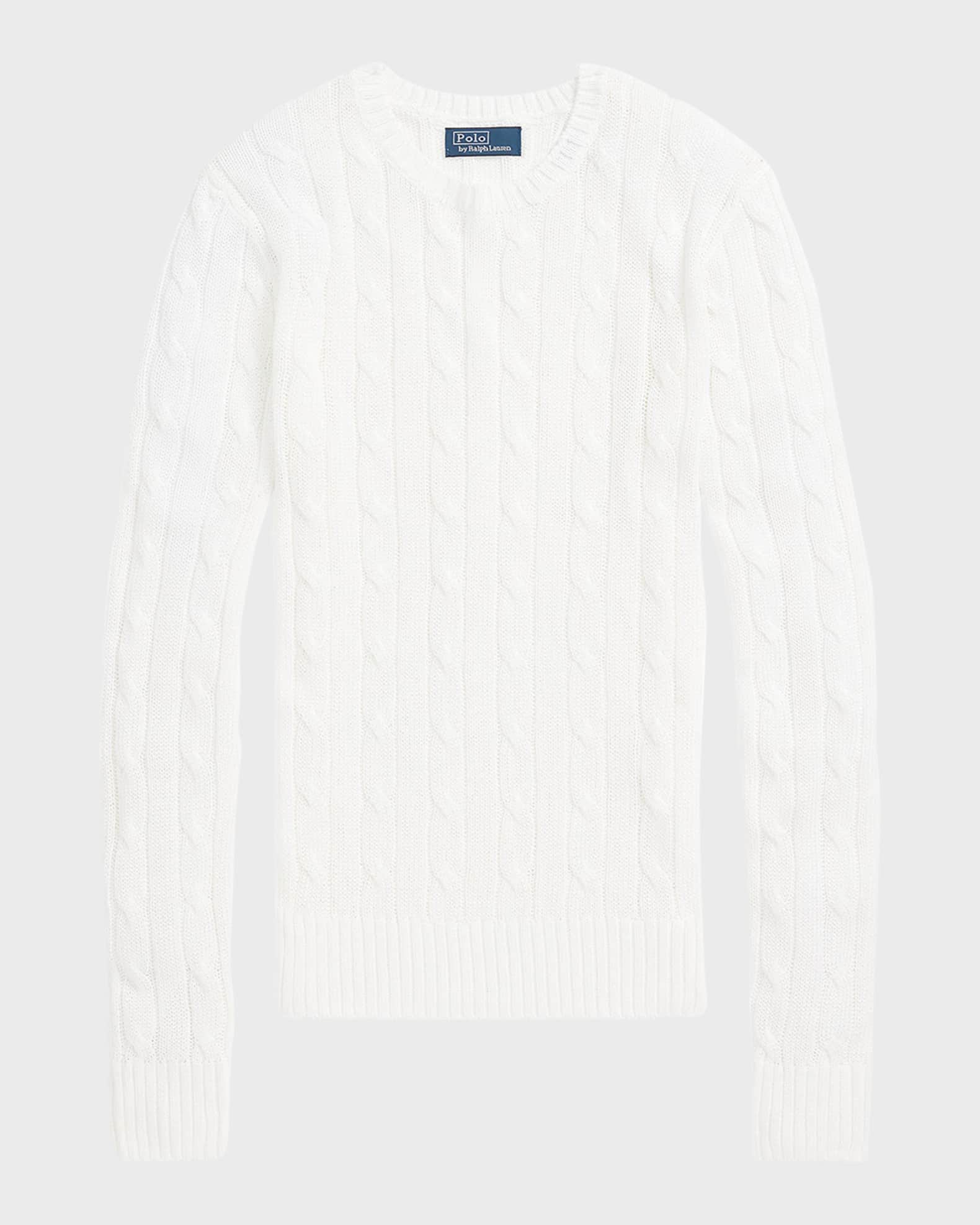Polo Ralph Lauren Cable-Knit Cotton-Blend Crewneck Sweater