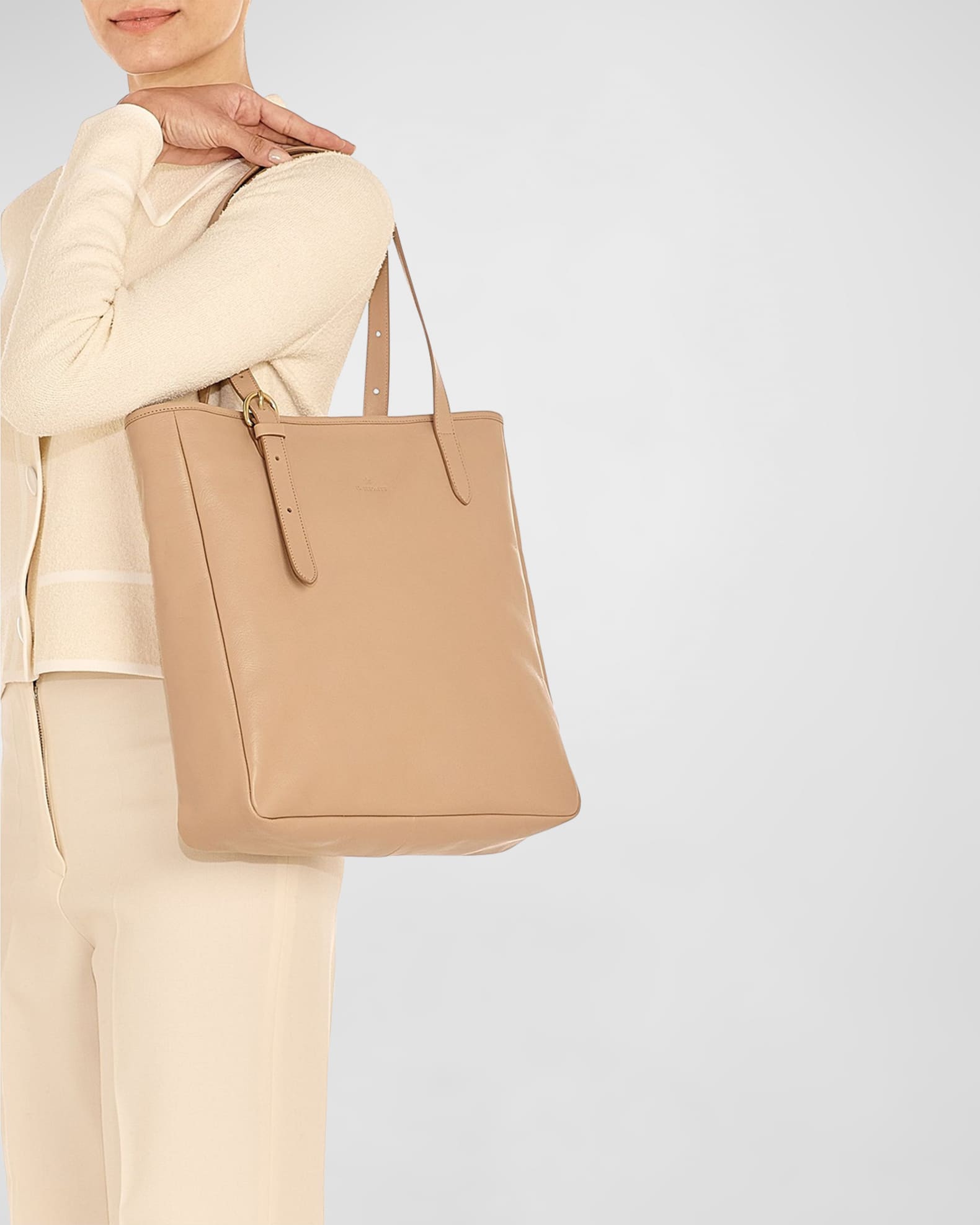 Il Bisonte Novecento North-South Leather Tote Bag | Neiman Marcus
