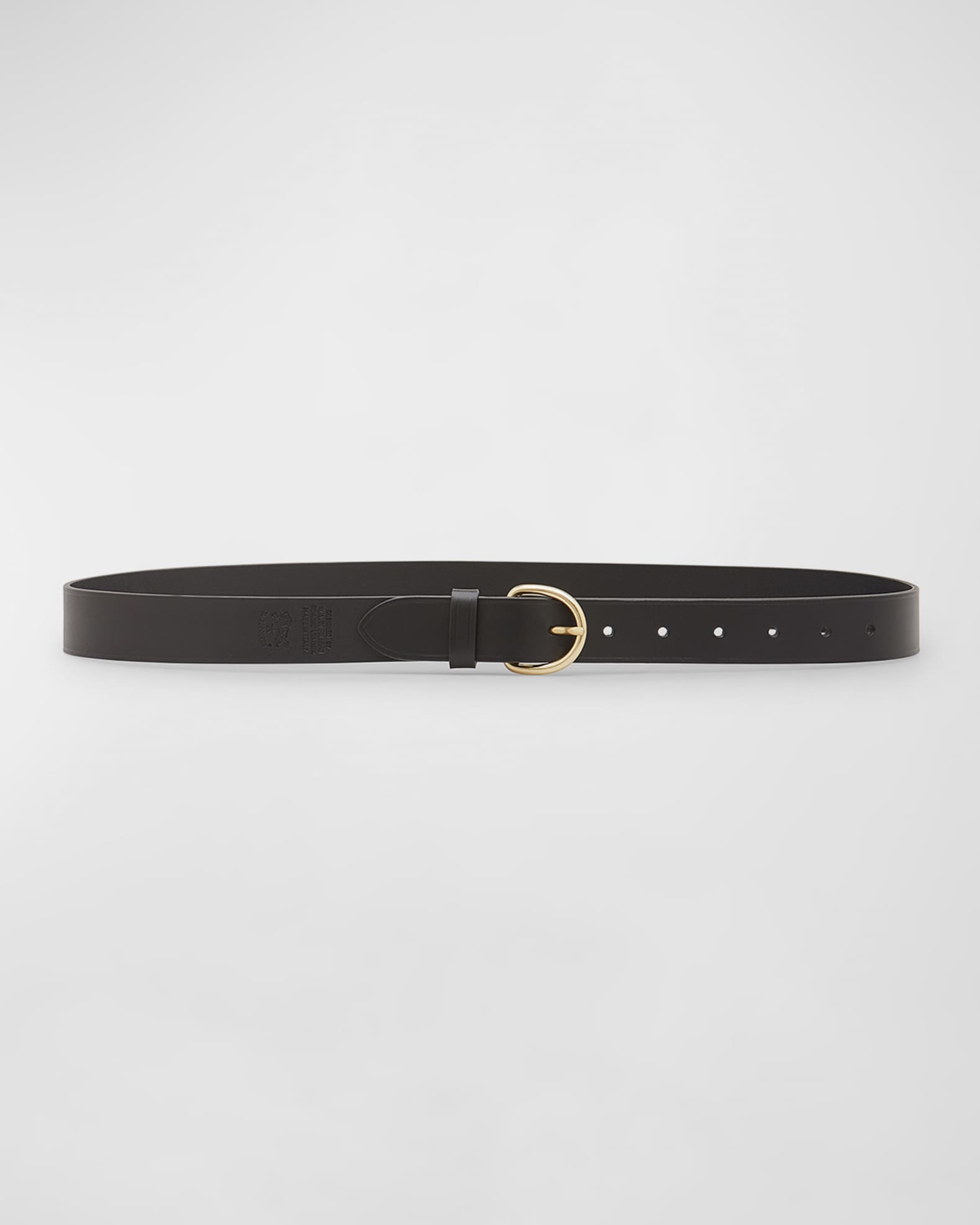 Il Bisonte Classic Calf Leather Buckle Belt | Neiman Marcus