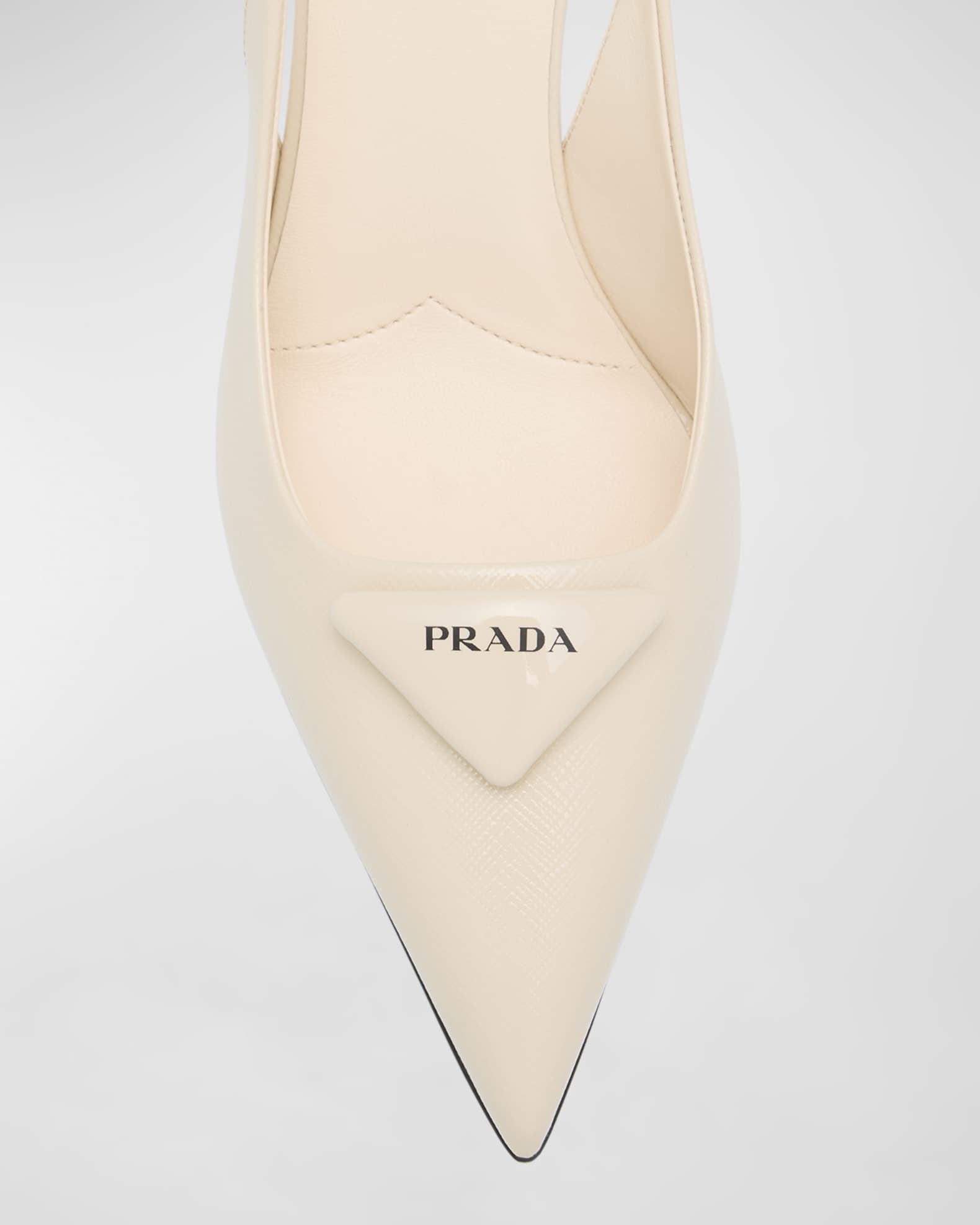 【PRADA】バレリン Prada Vernice Leather Slingback Pumps | Neiman Marcus