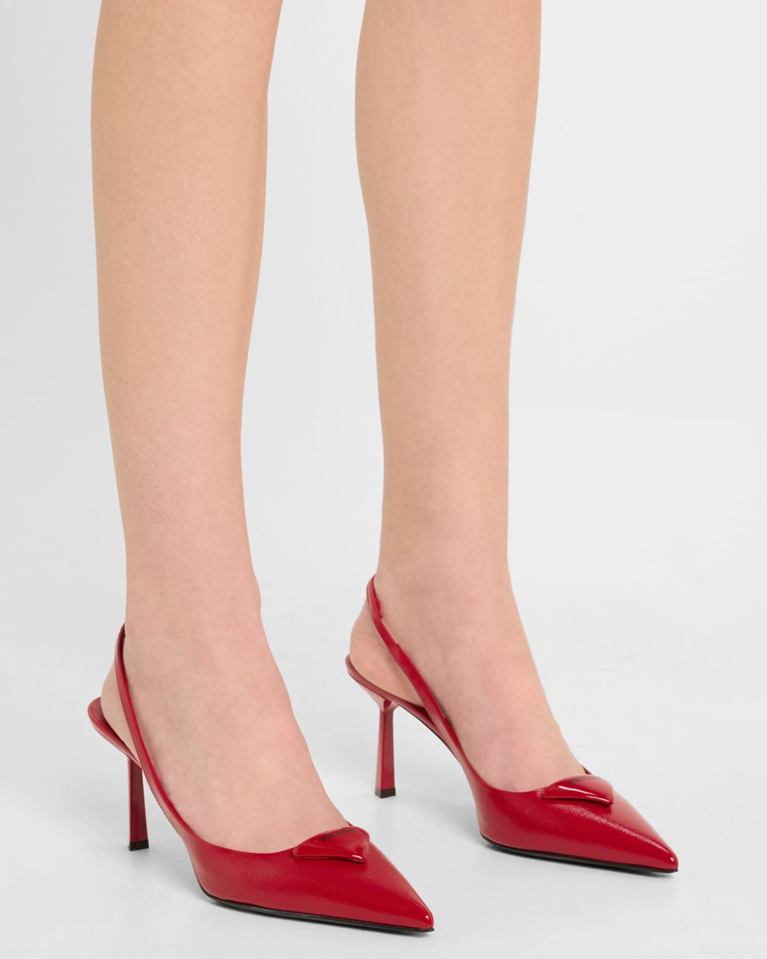 Vernice Leather Slingback Pumps 1