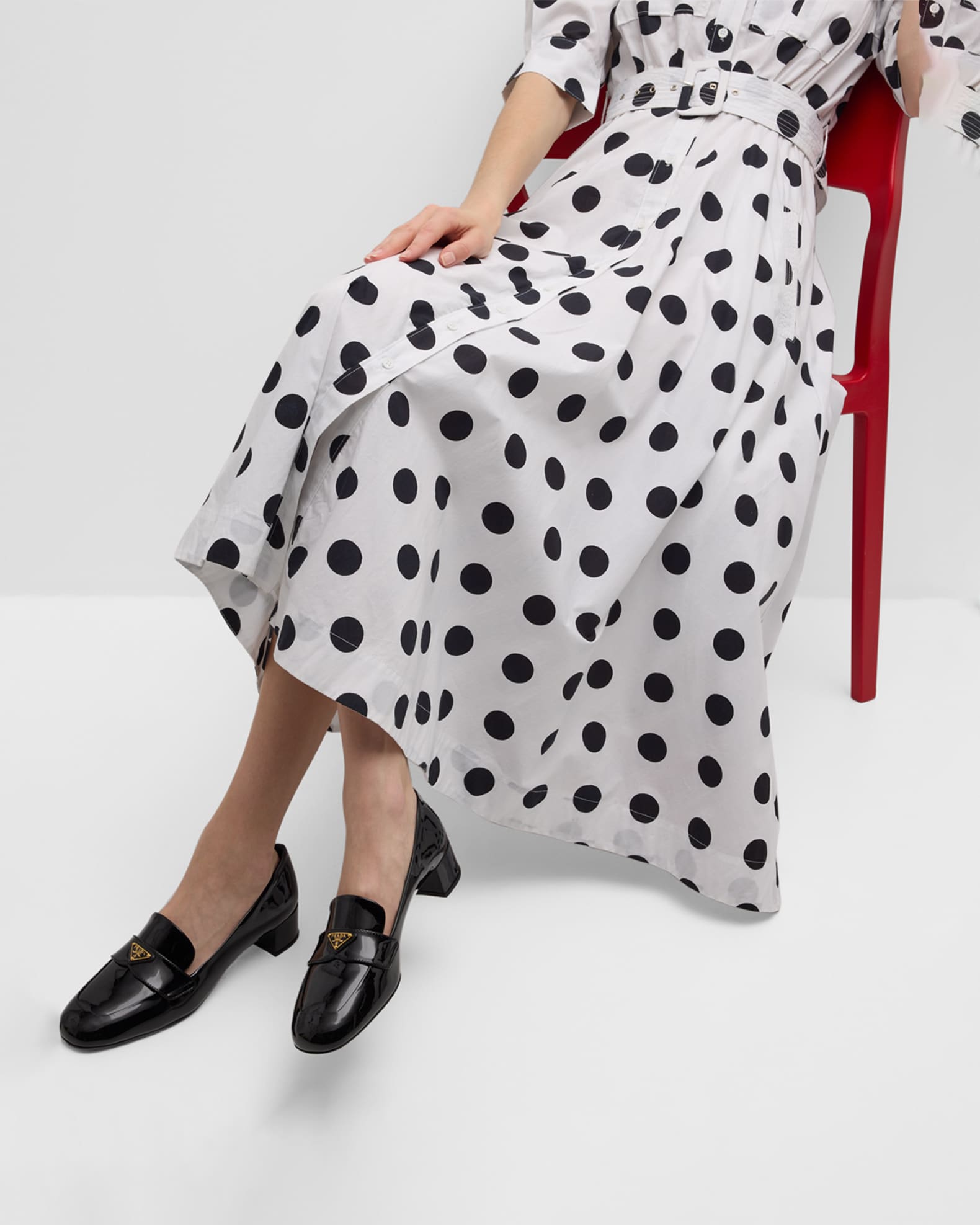 Vernice Patent Loafer Pumps 1