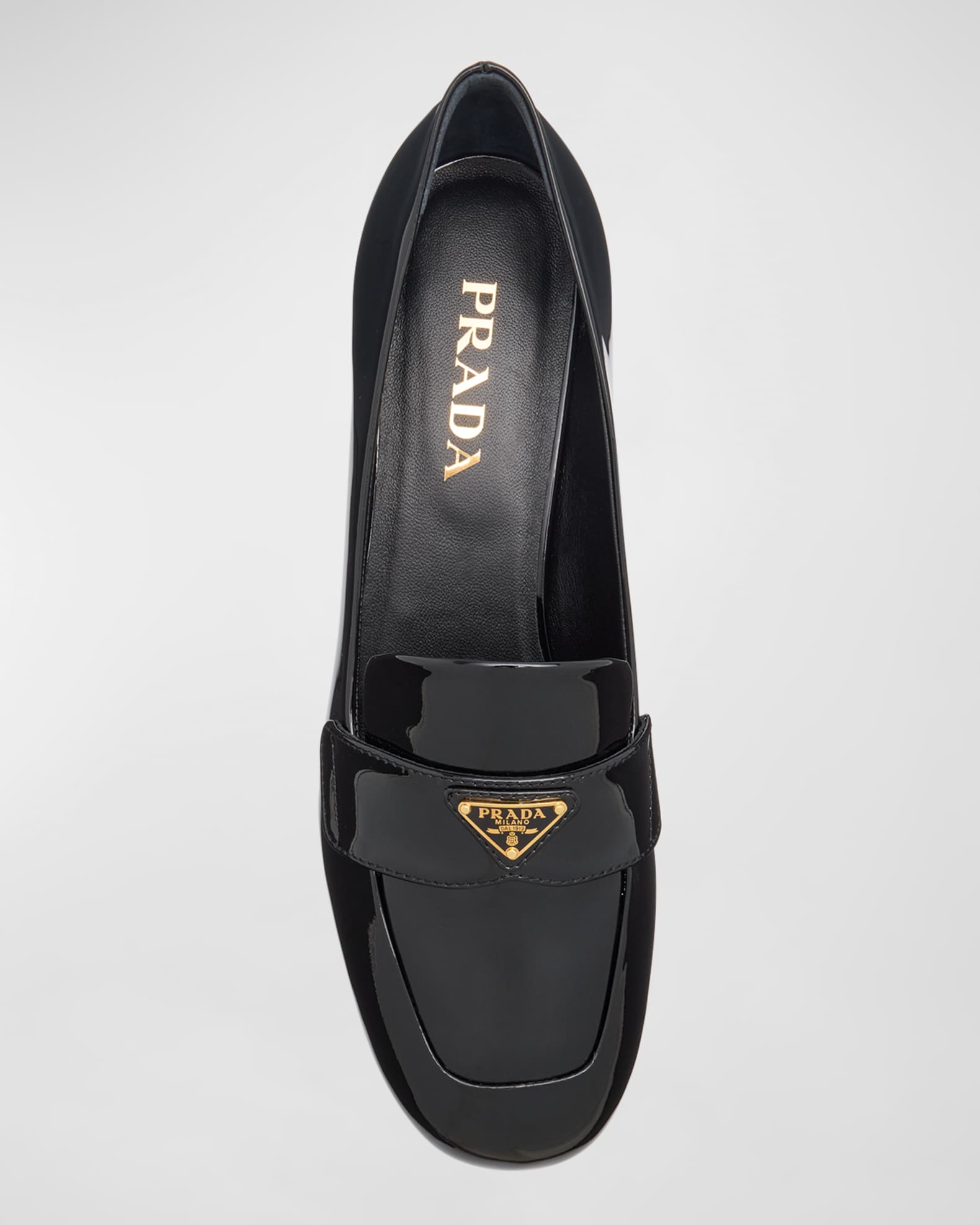Prada Vernice Patent Loafer Pumps | Neiman Marcus