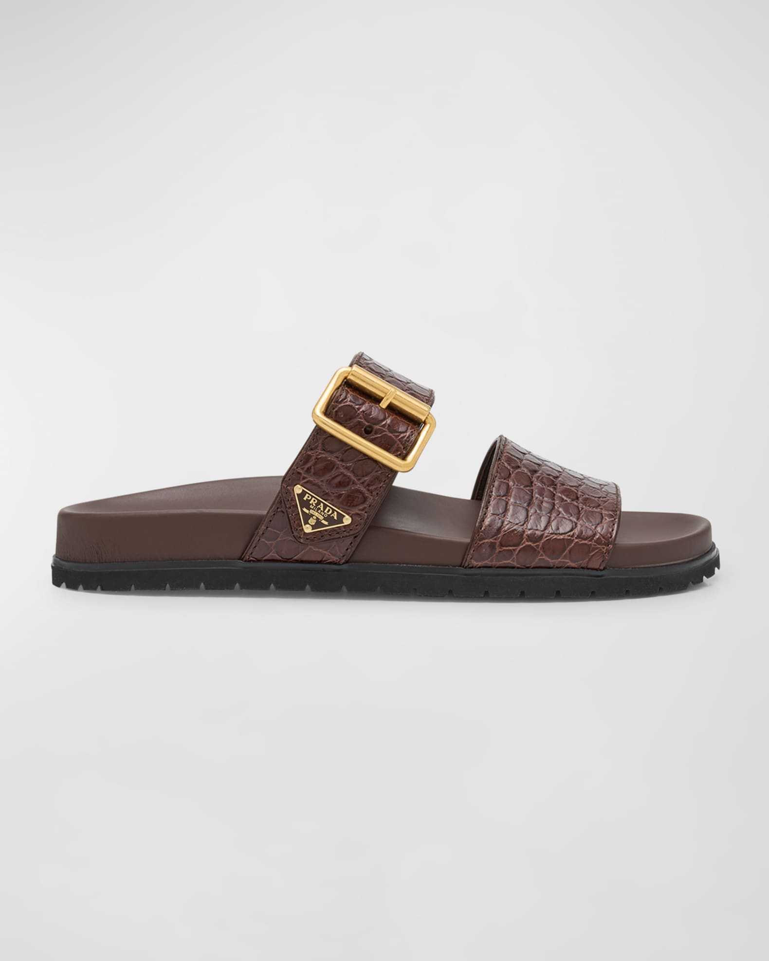 Croco Buckle Dual-Band Comfort Sandals 0