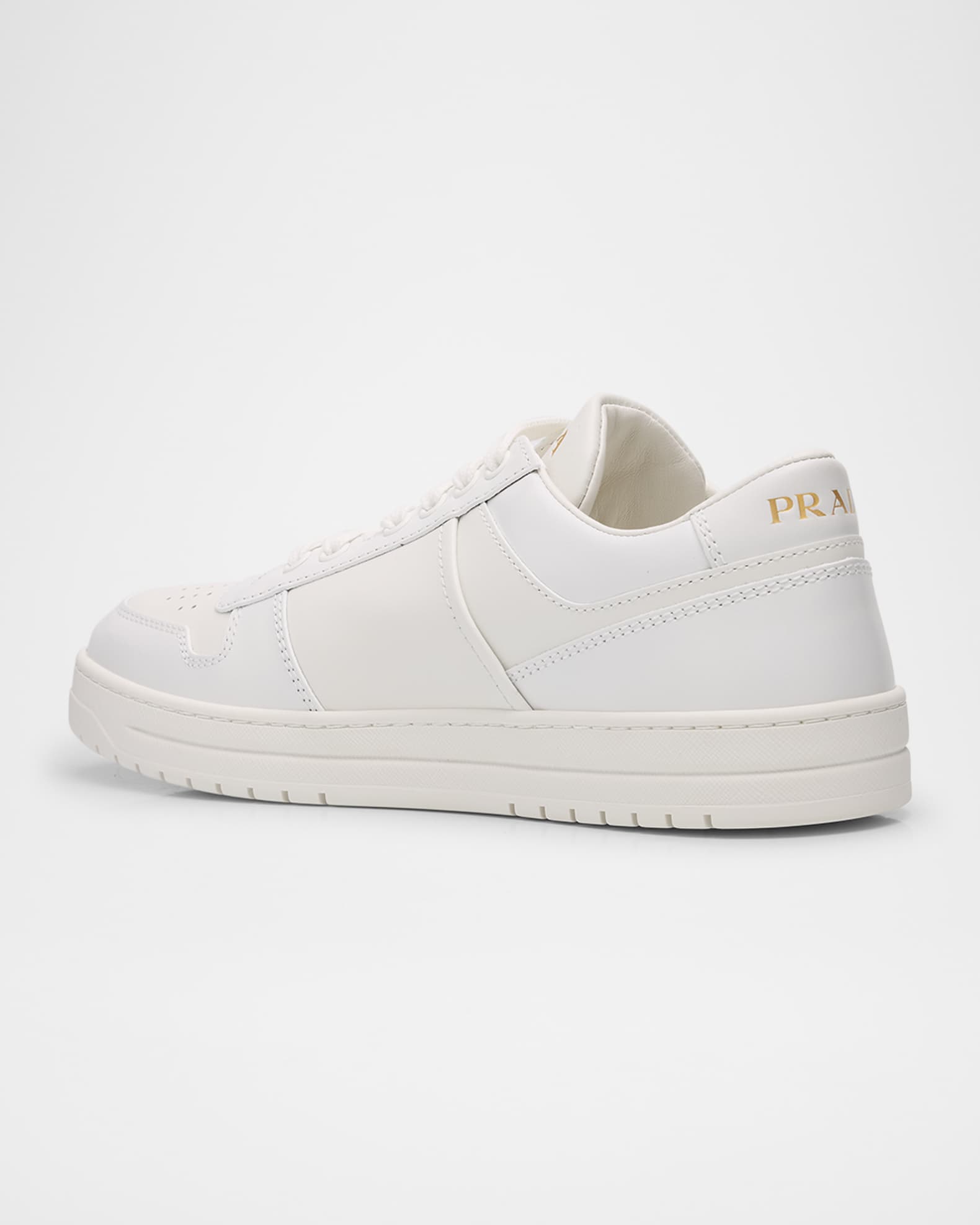 Prada Downtown Leather Low-Top Sneakers | Neiman Marcus