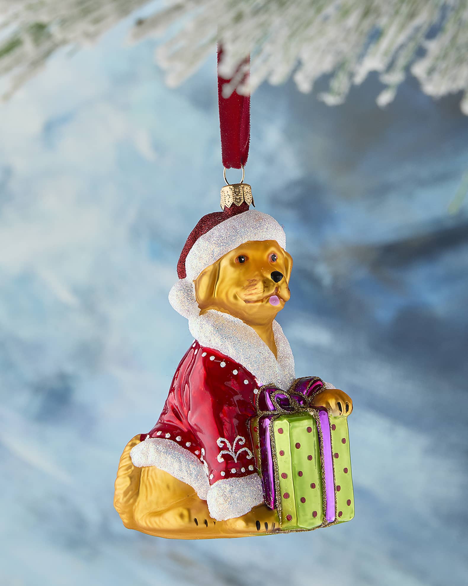 Santa Lab Christmas Ornament  0