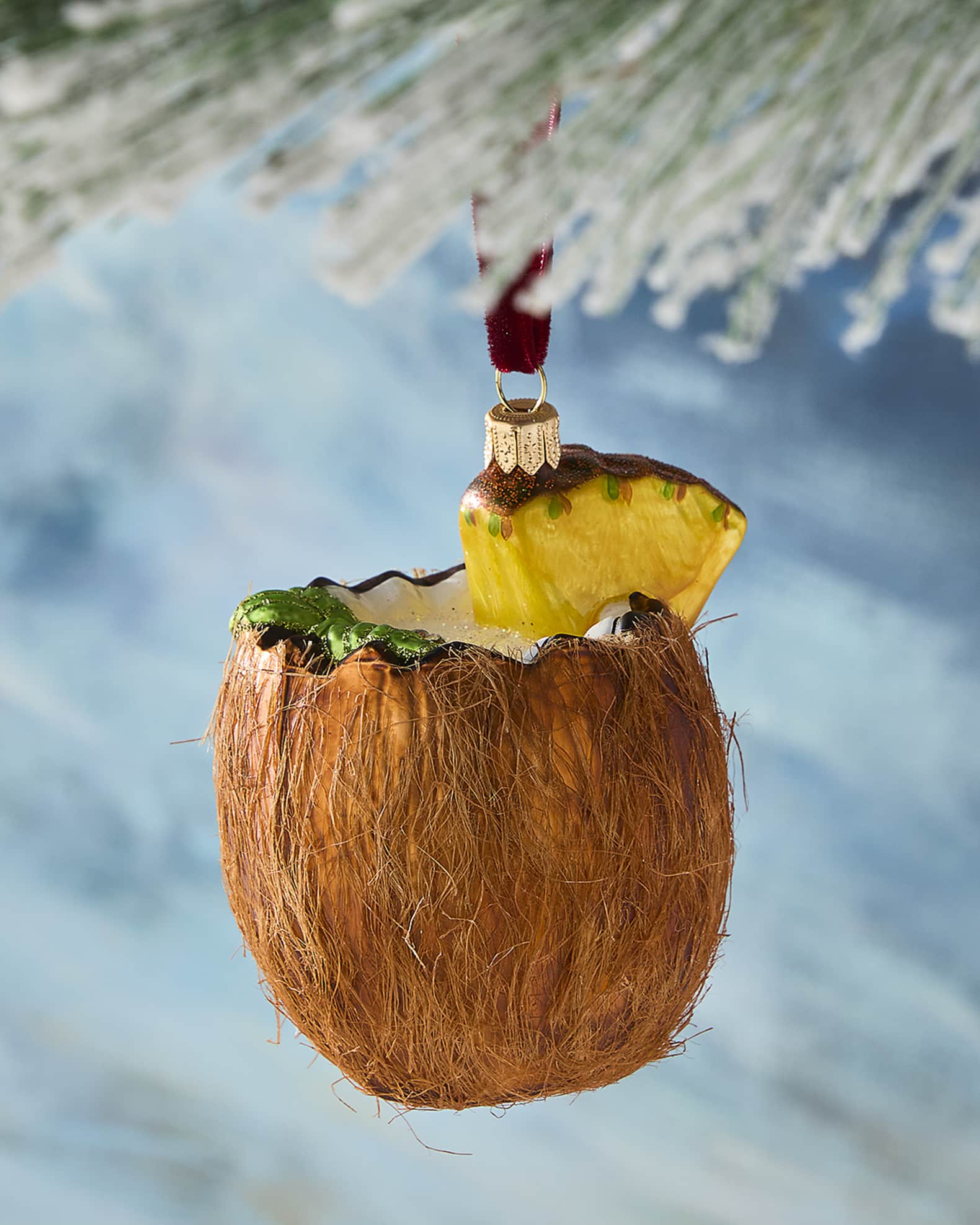 Neiman Marcus Coconut Drink Christmas Ornament Neiman Marcus