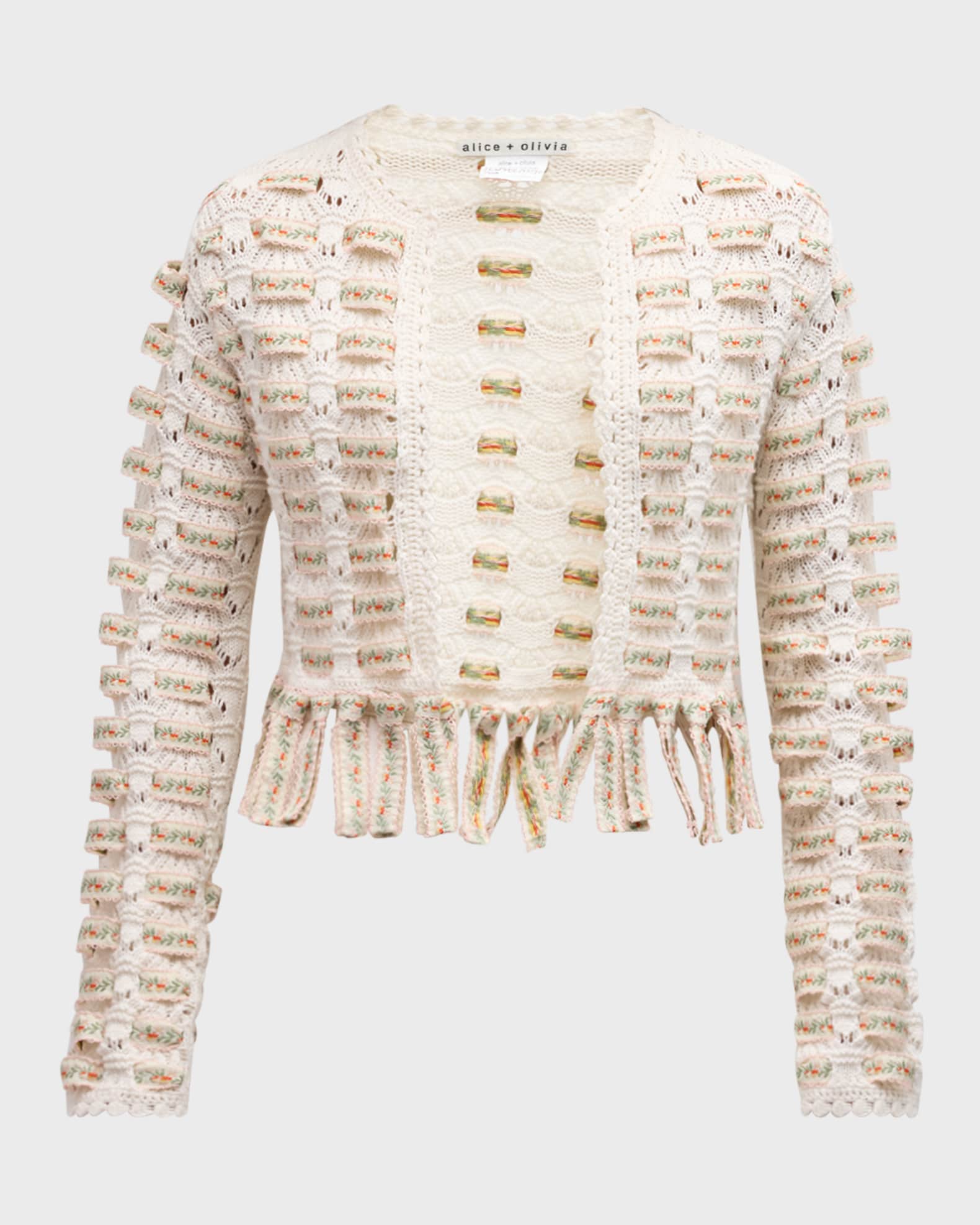 Alice + Olivia Tawna Ribbon Cardigan
