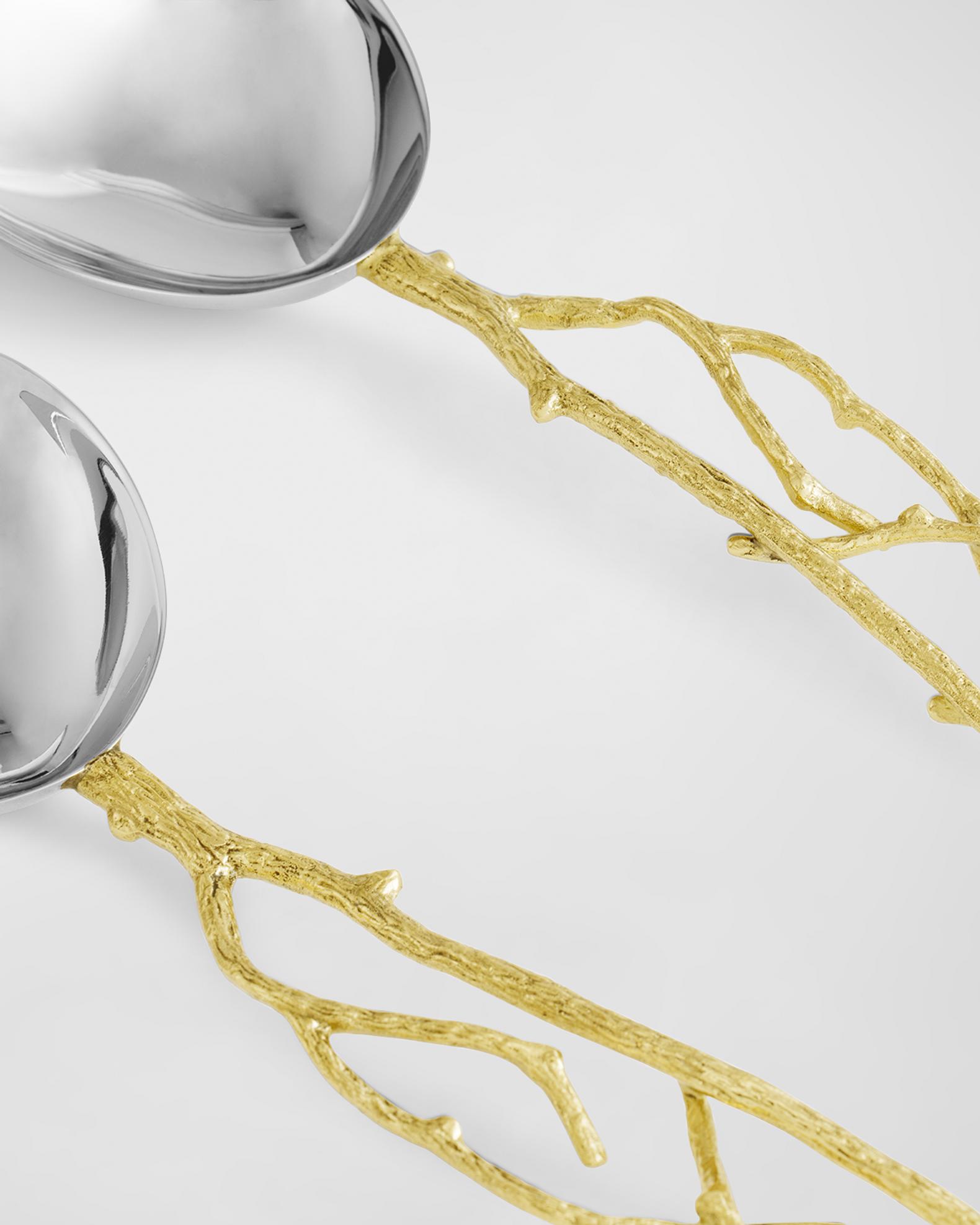 Michael Aram Butterfly Ginkgo White & Gold Serving Set | Neiman Marcus
