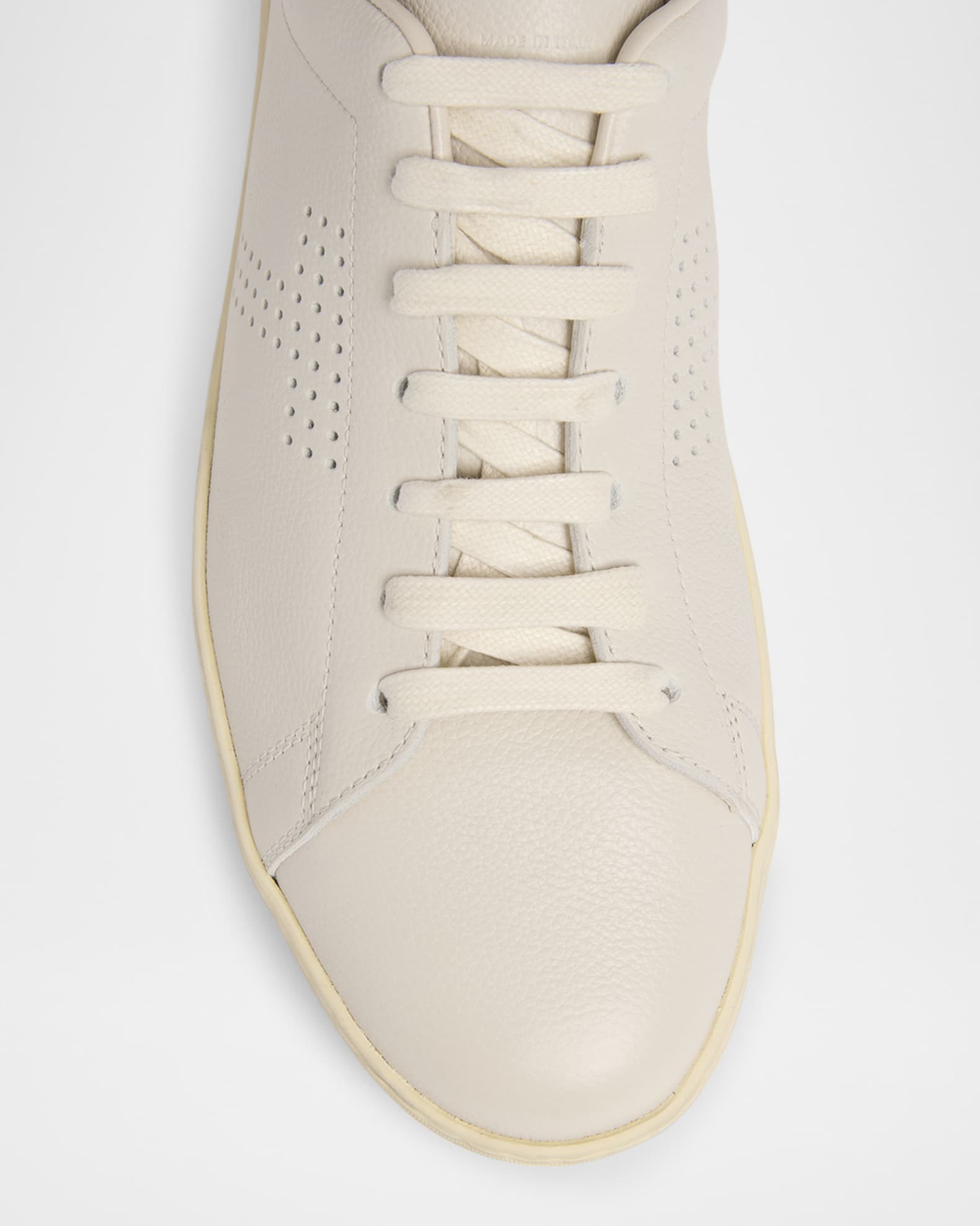 スニーカー Tom Ford White Leather Warwick Sneakers WARWICK GRAINED LEATHER SNEAKER | Tom Ford Fashion