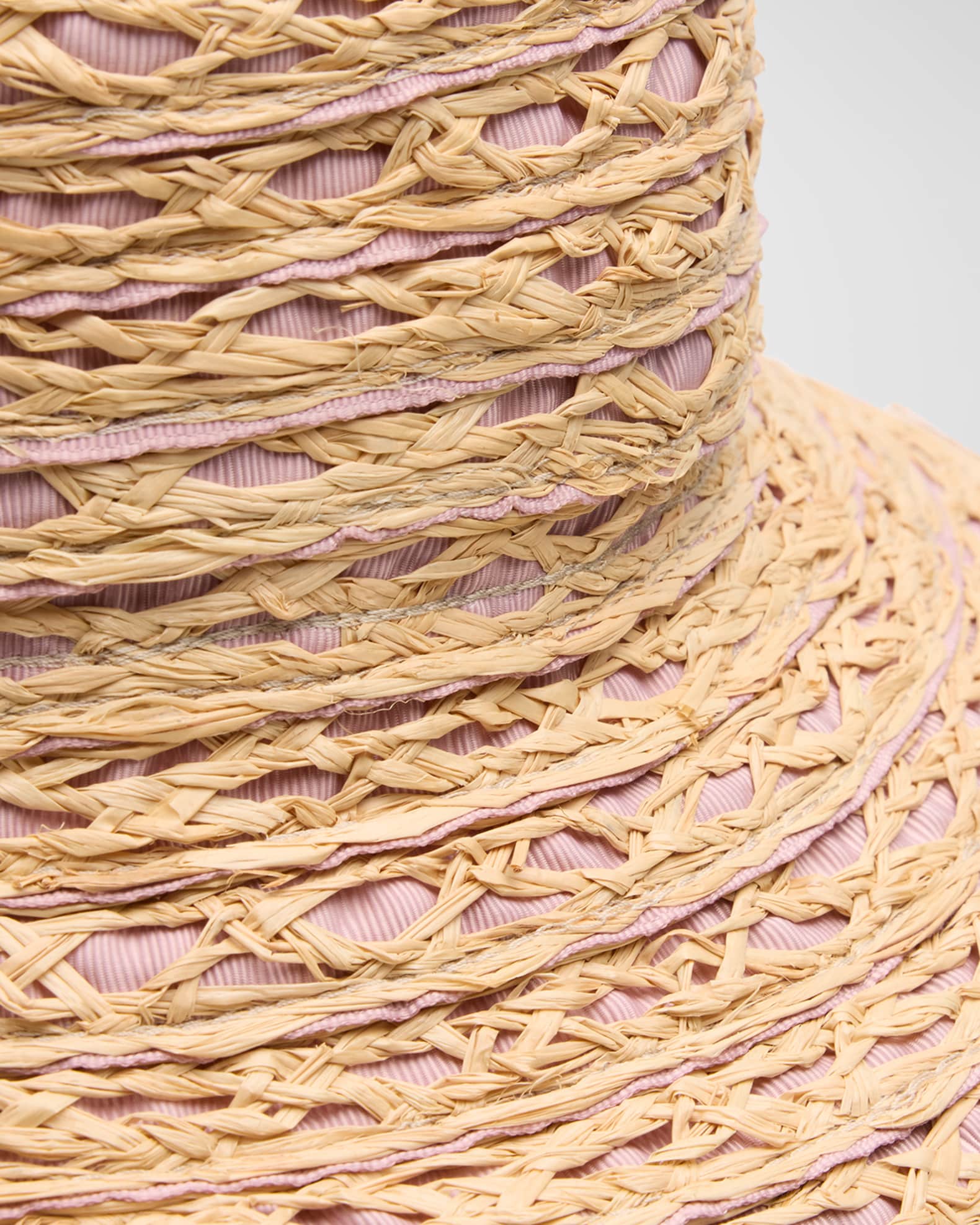 Ida Grosgrain & Straw Bucket Hat  1