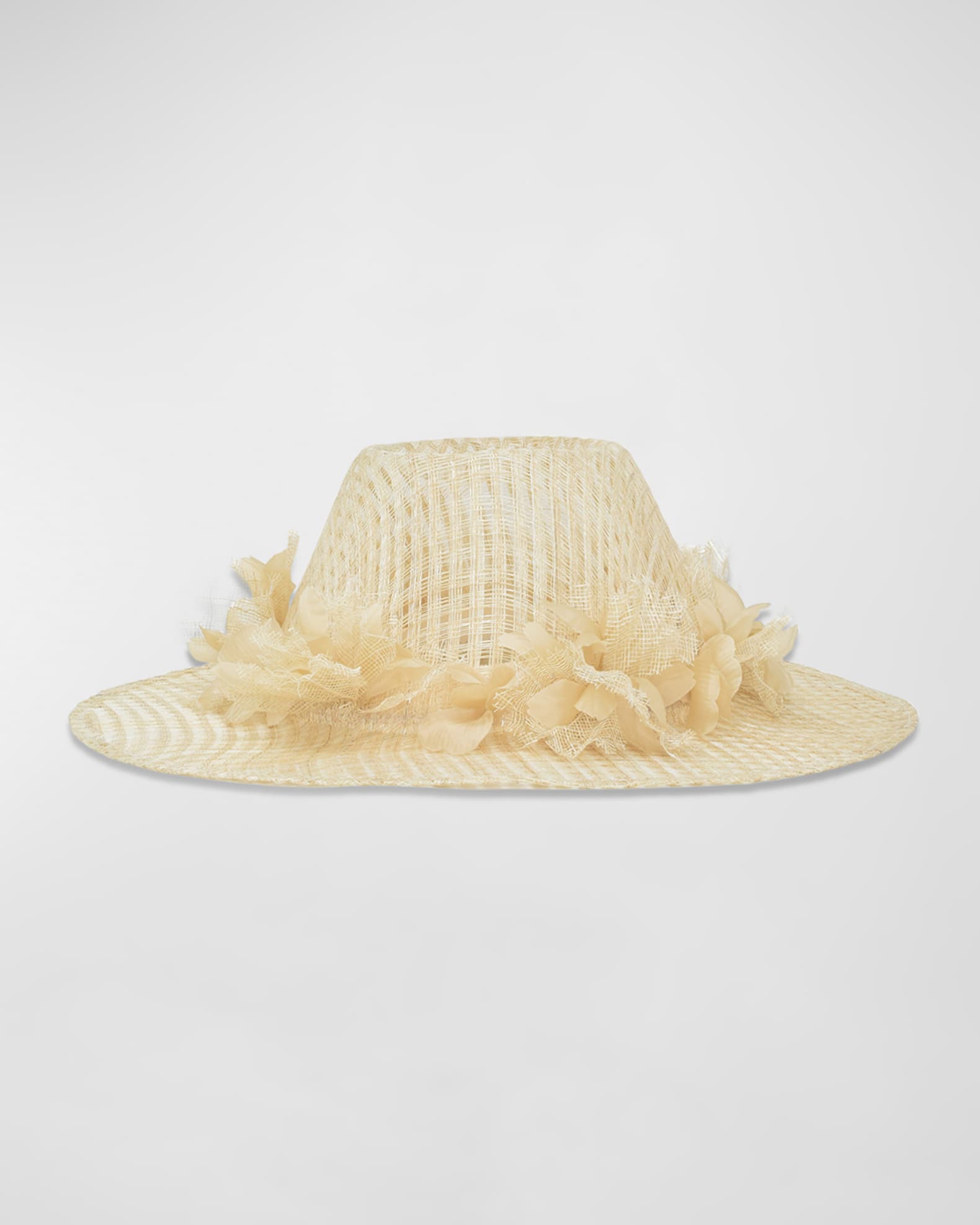 Aloha Hemp Fedora With Floral Band  1