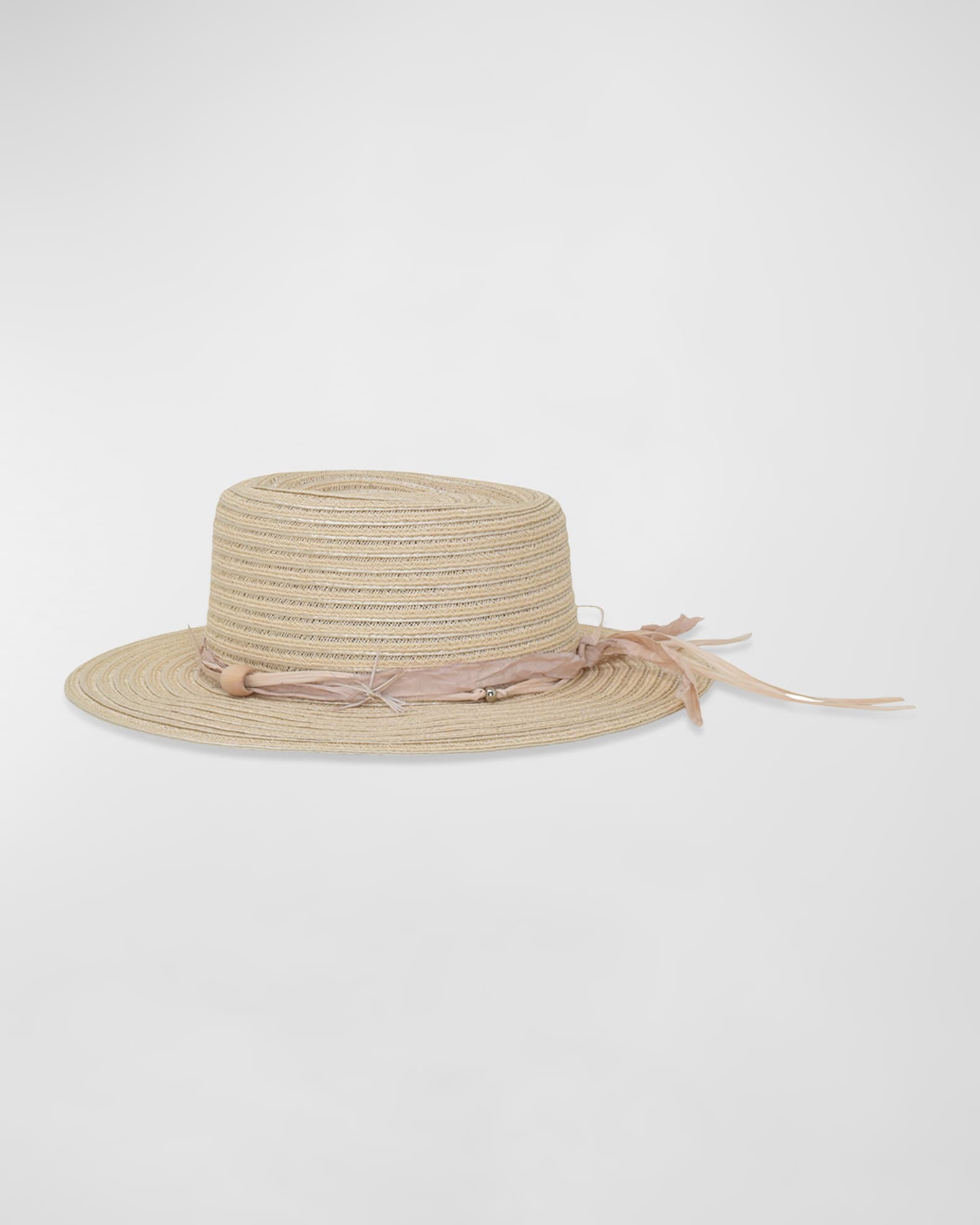 Noelle Hemp Straw Fedora With Band  1