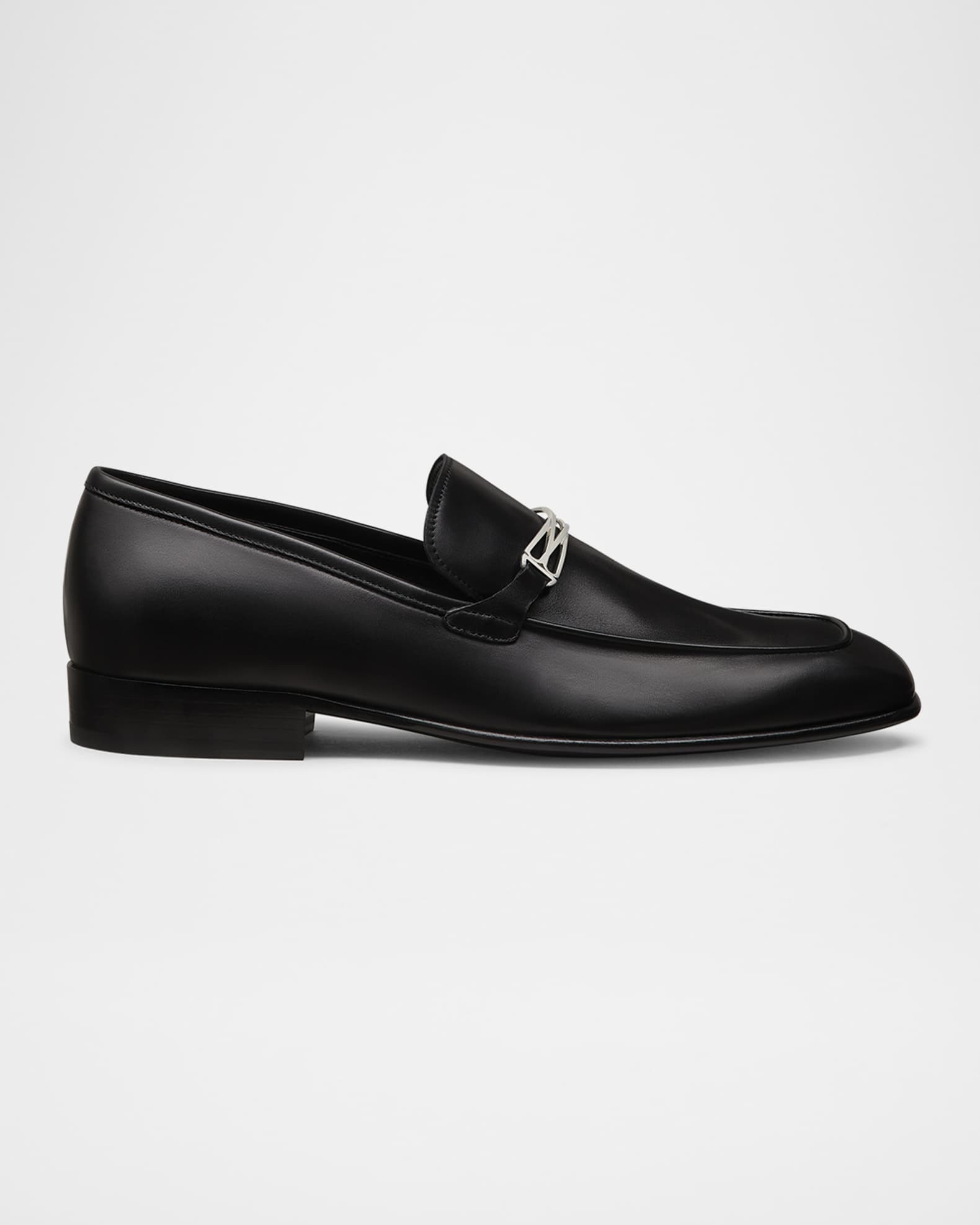 Men's Ambrose Leather Lattice-Bit Loafers 0