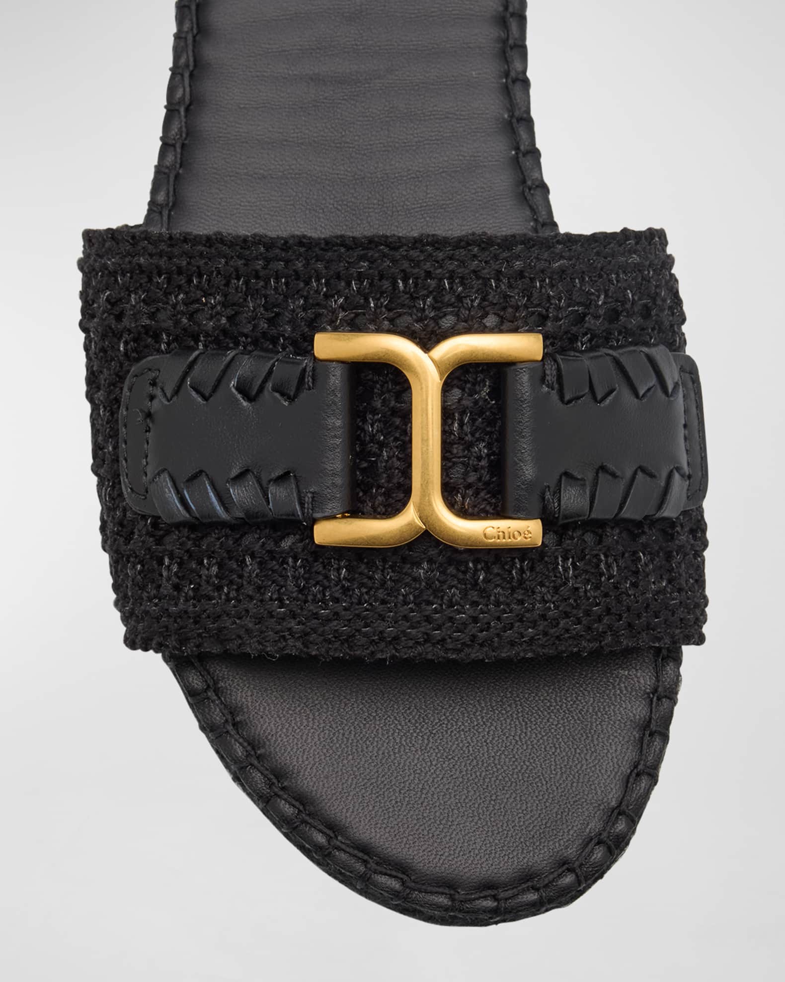 x High Summer Marcie Crochet Buckle Slide Espadrilles