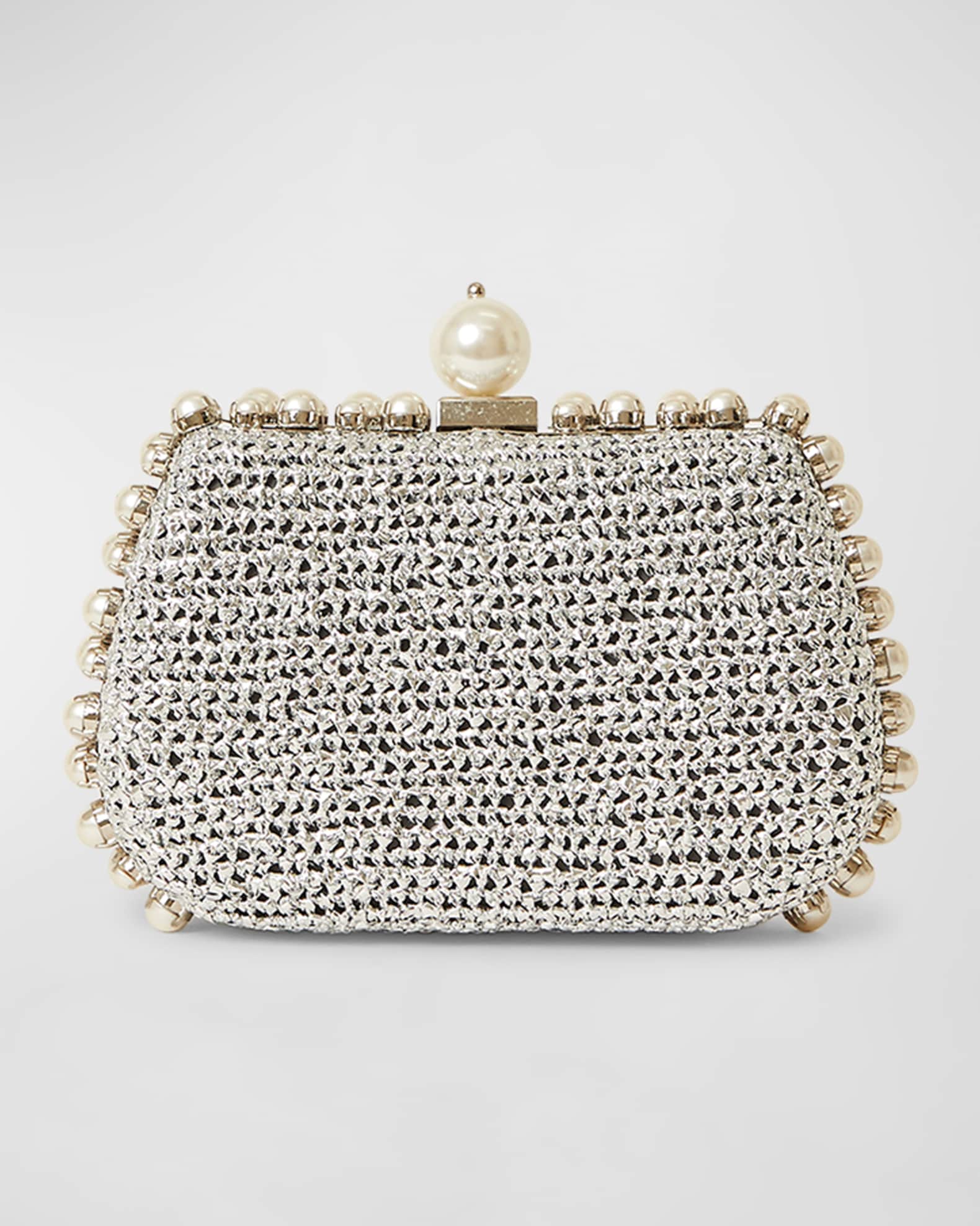 BTB Los Angeles Amelie Pearly Metallic Clutch Bag