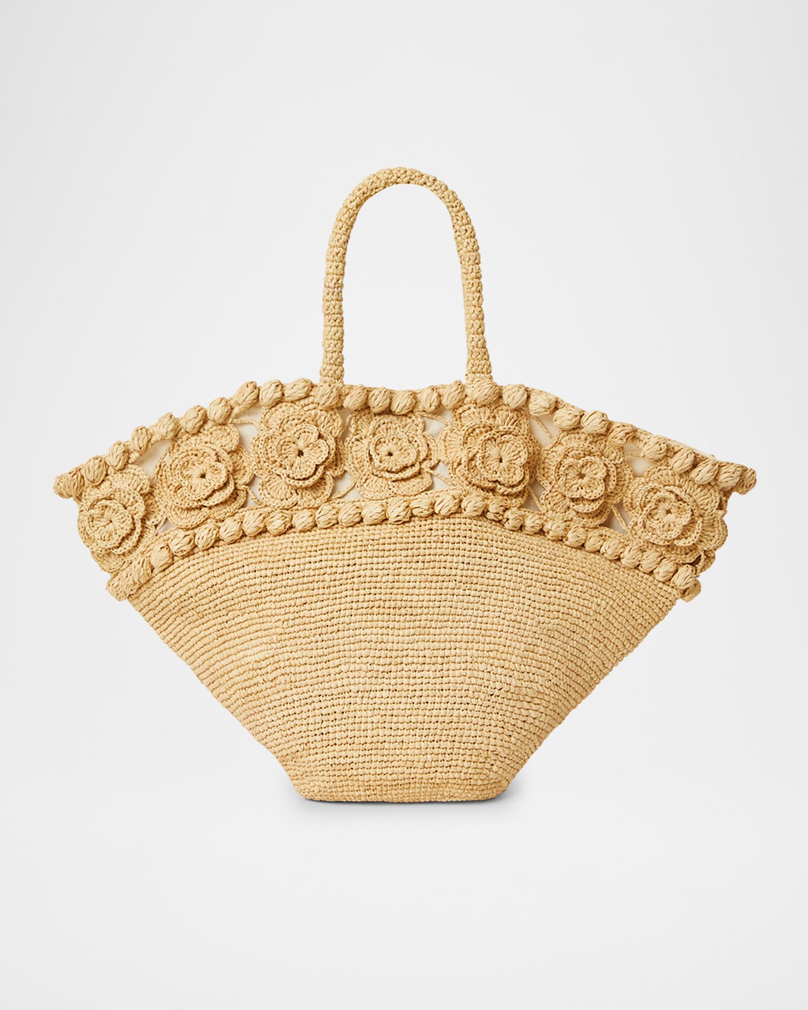 BTB Los Angeles Vienna Flower Straw Tote Bag | Neiman Marcus