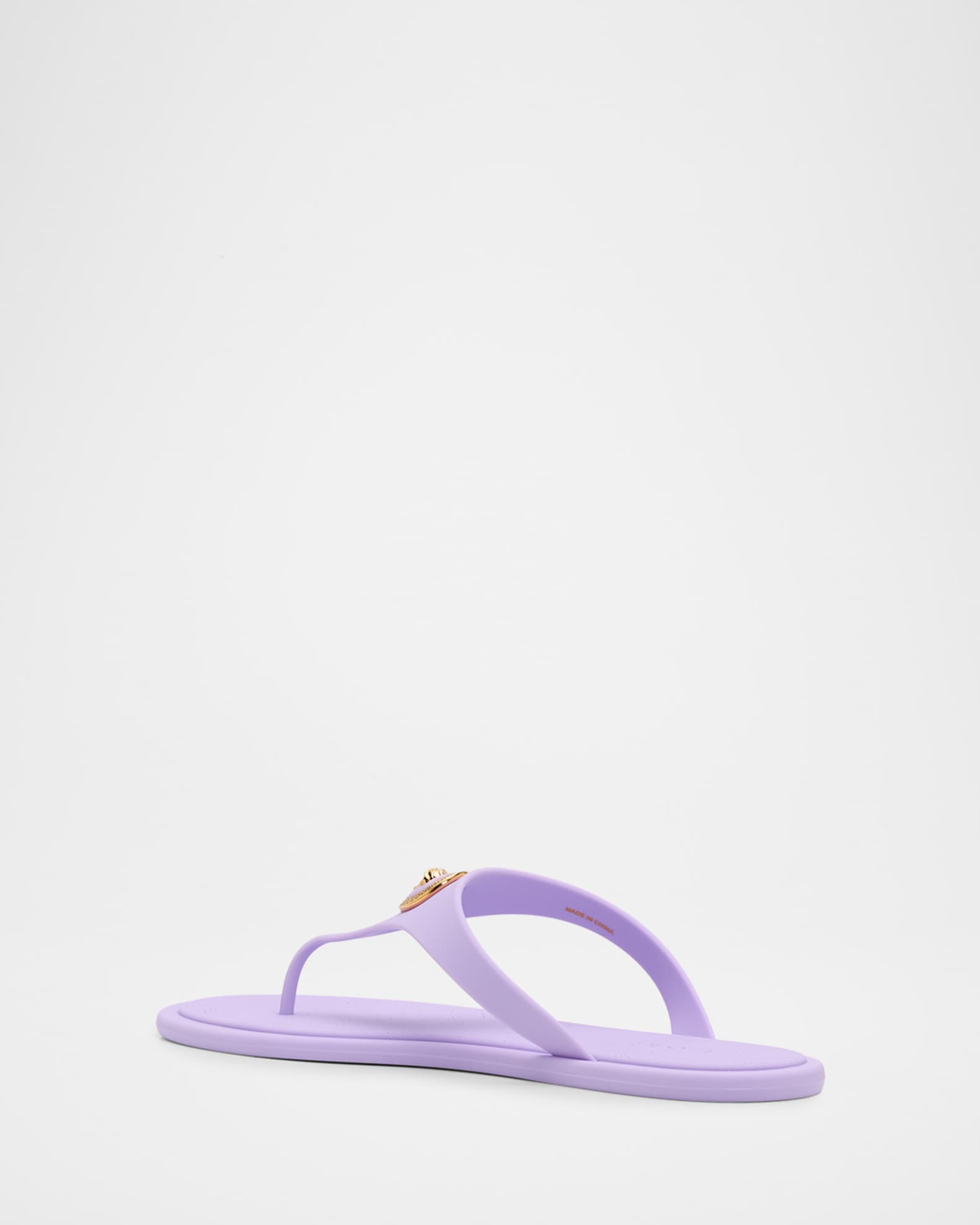 Versace Alia Medusa Rubber Thong Sandals | Neiman Marcus