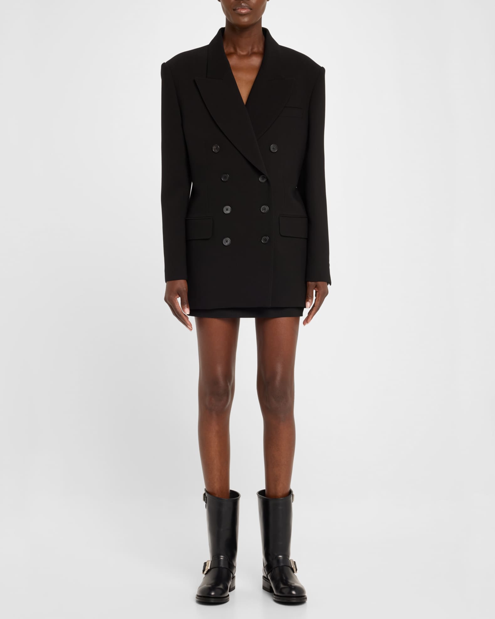 Versace Calfskin Buckle Biker Boots | Neiman Marcus