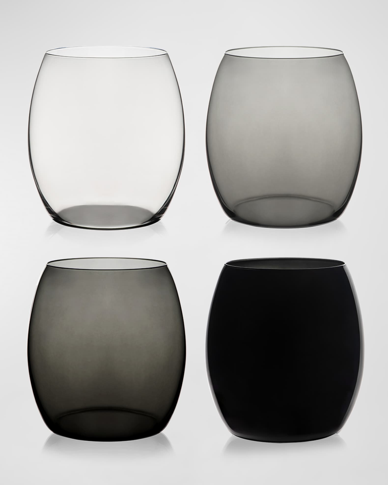 Les Nuages Gray Ombre Tumbler Glasses, Set of 4 1