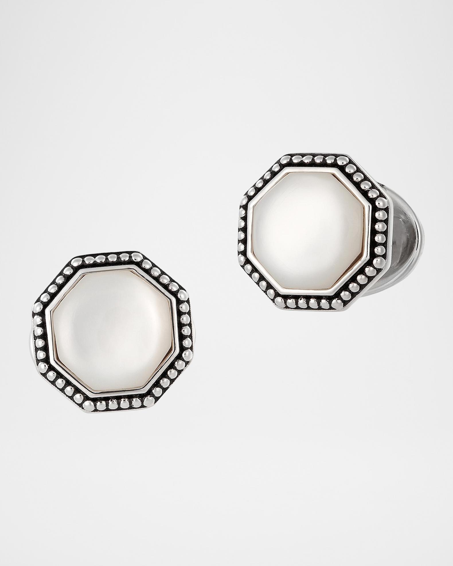 Jan Leslie Men's Octagon Mother-Of-Pearl Cufflinks | Neiman Marcus