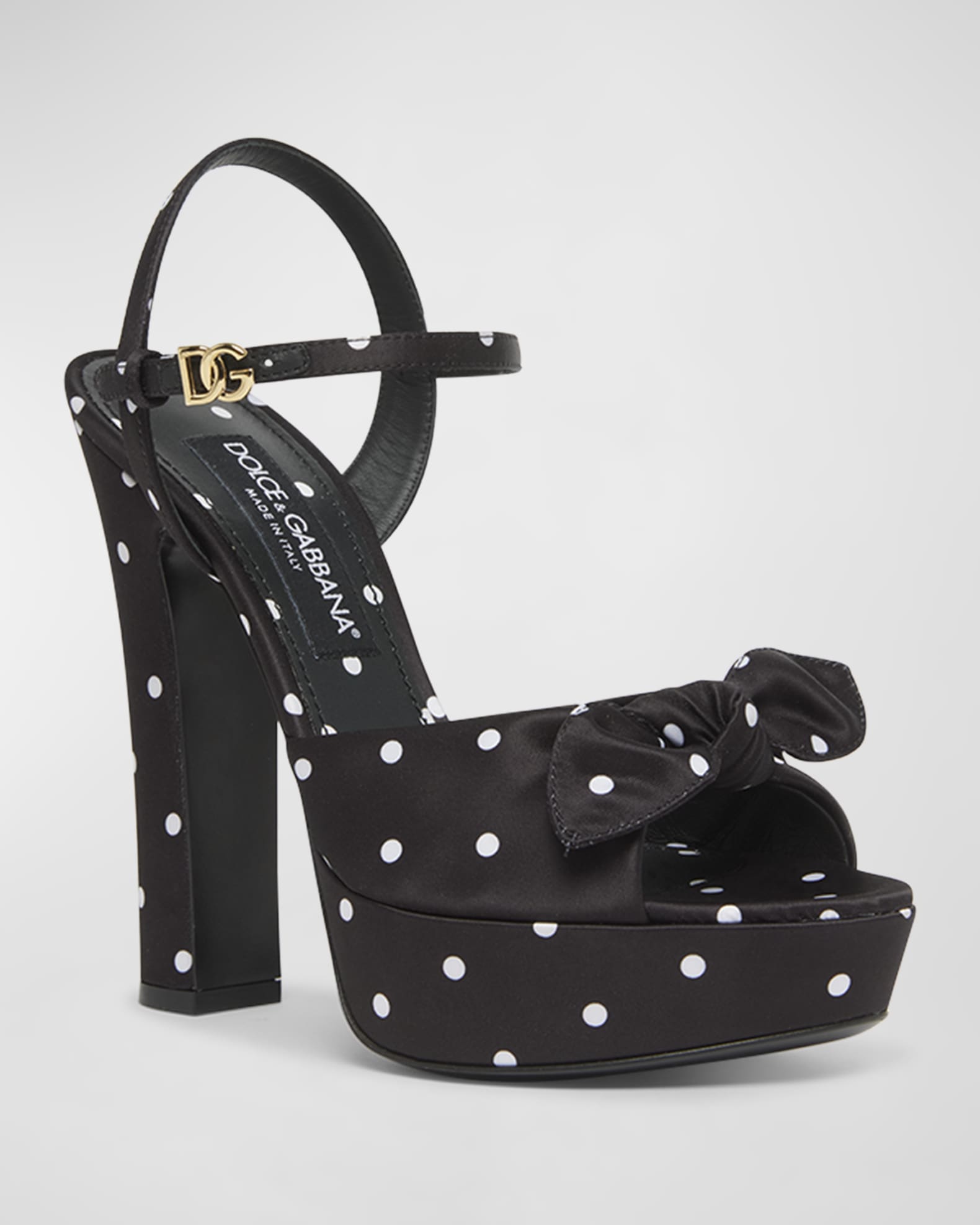 Polka dot platform sandals store