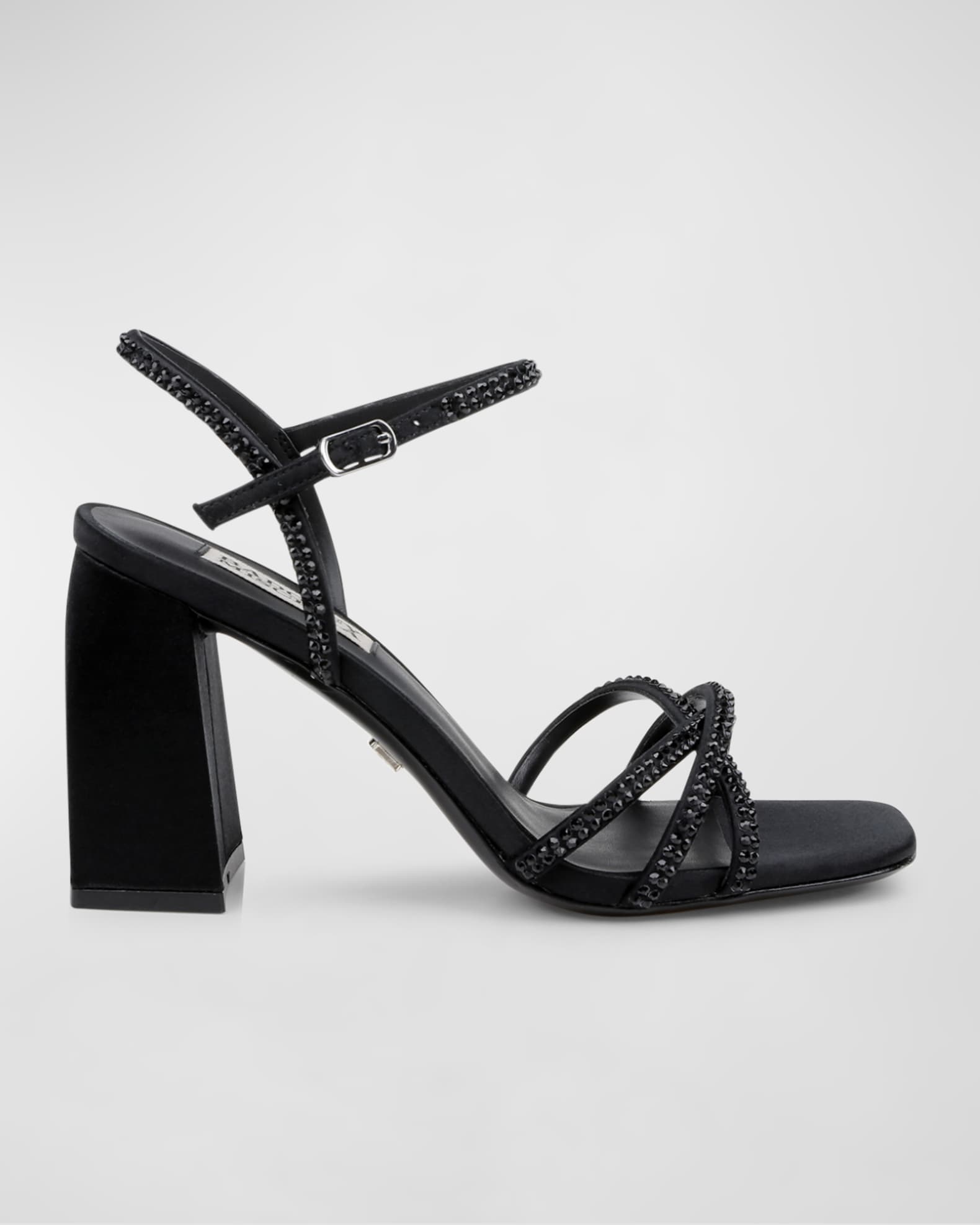Badgley Mischka Women s Brixley Ankle Strap Sandal Black Sandal Heels 9