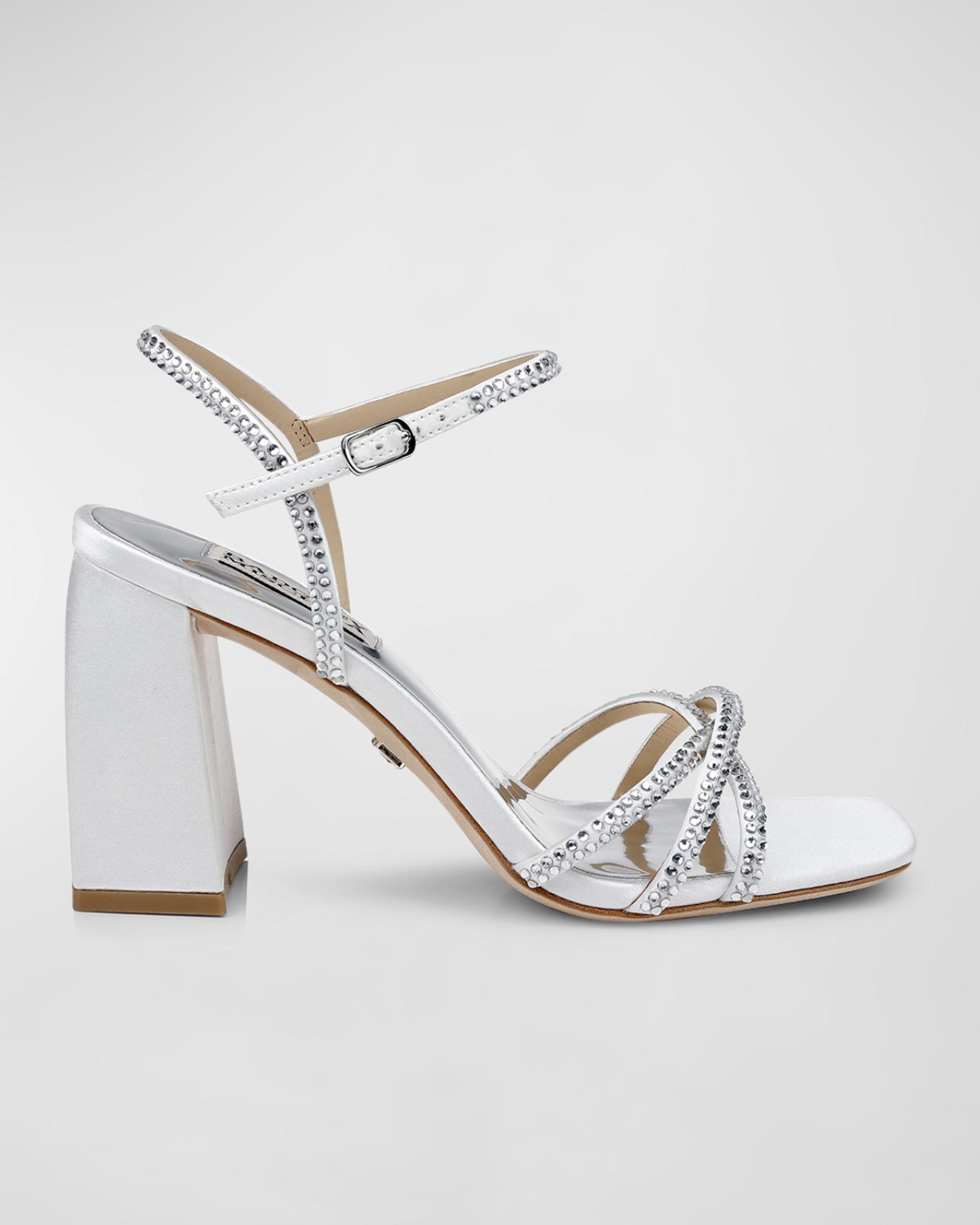 Escarpins Badgley Mischka Violeta - Bout Ouvert Avec Strass, Taille US 9.5, Neuf Avec Boîte