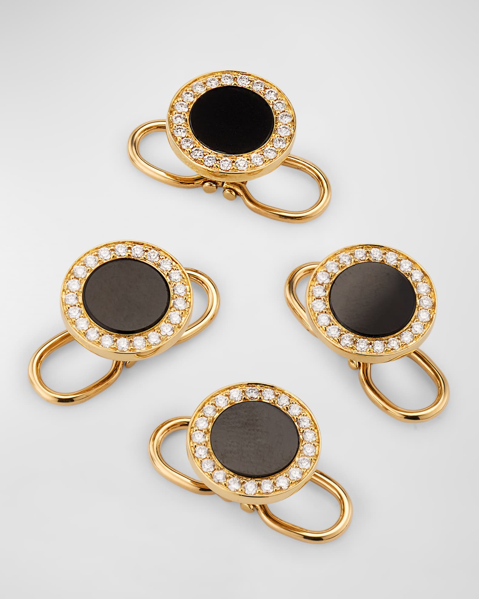 Rose gold tuxedo studs top