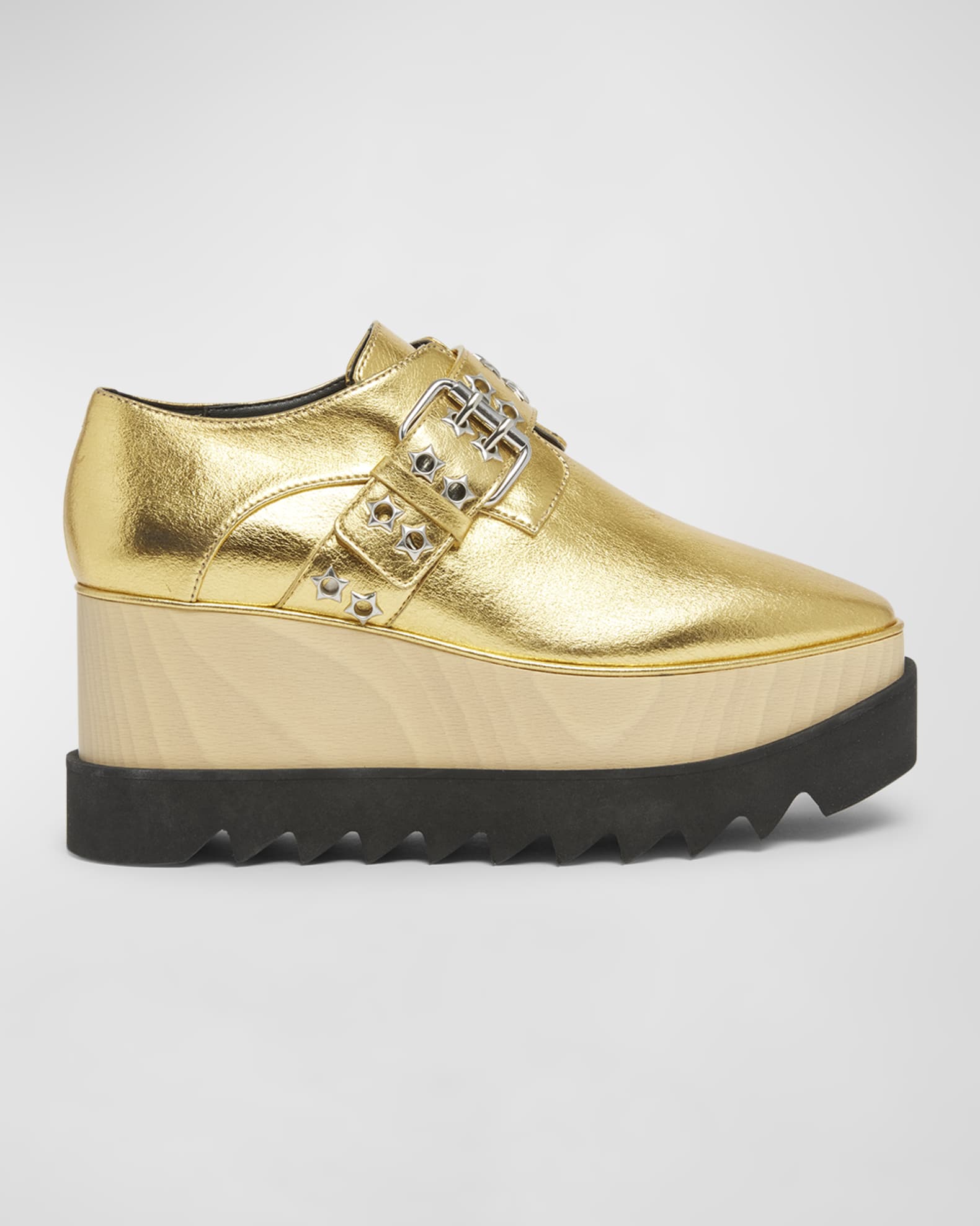 Elyse Metallic Buckle Platform Sneakers