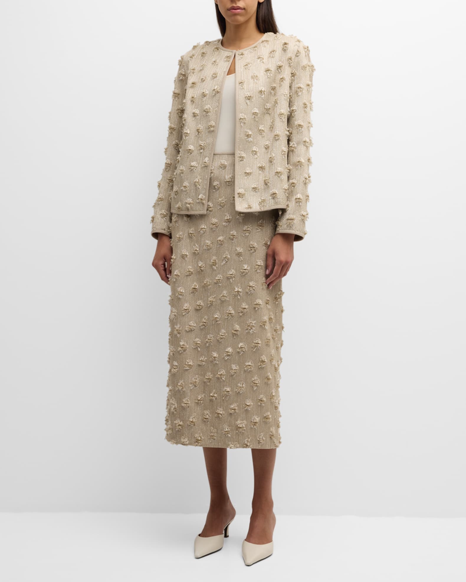 Plot Twist Fringe Dot Skirt