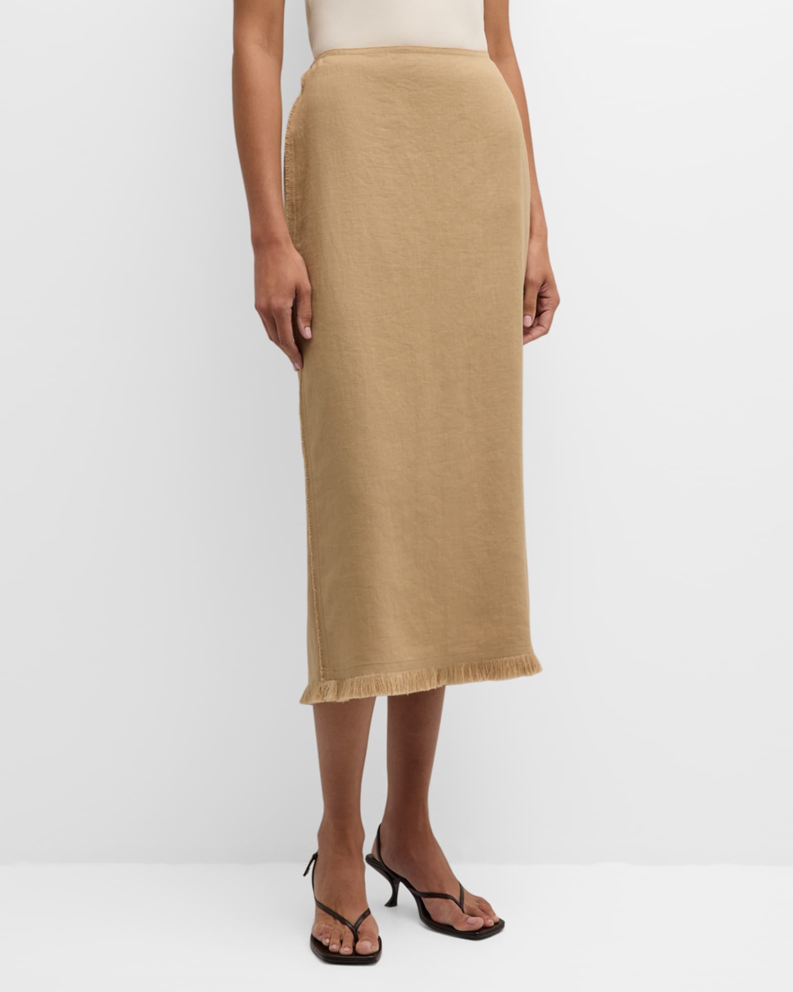 Linen skirt pencil top