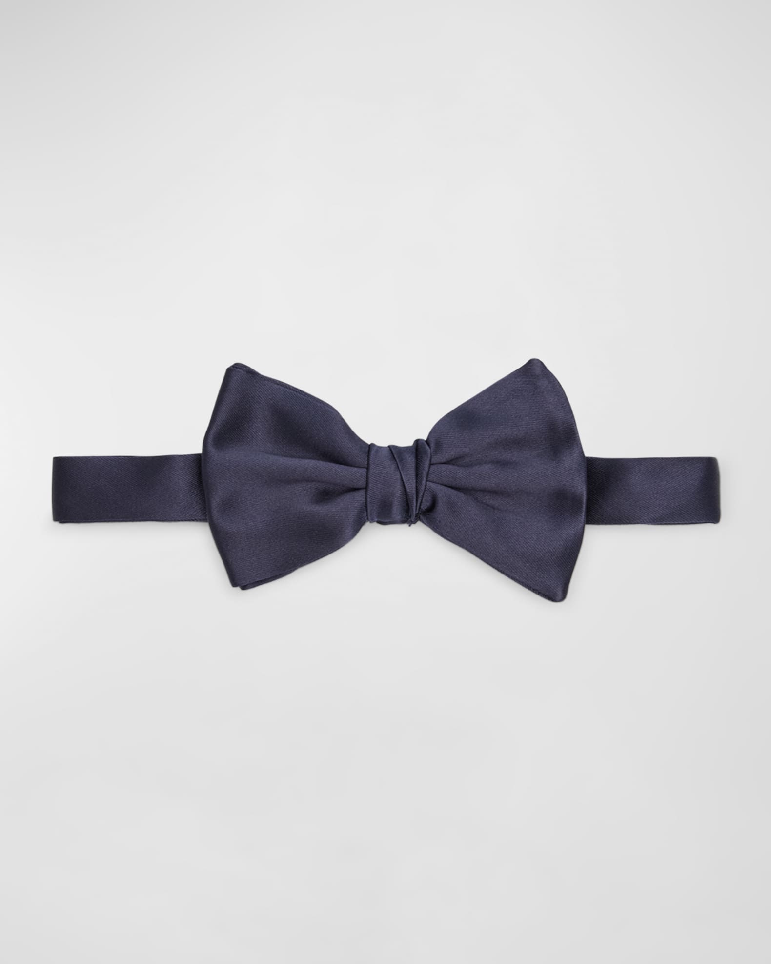 Men's Solid Silk Bow Tie 0