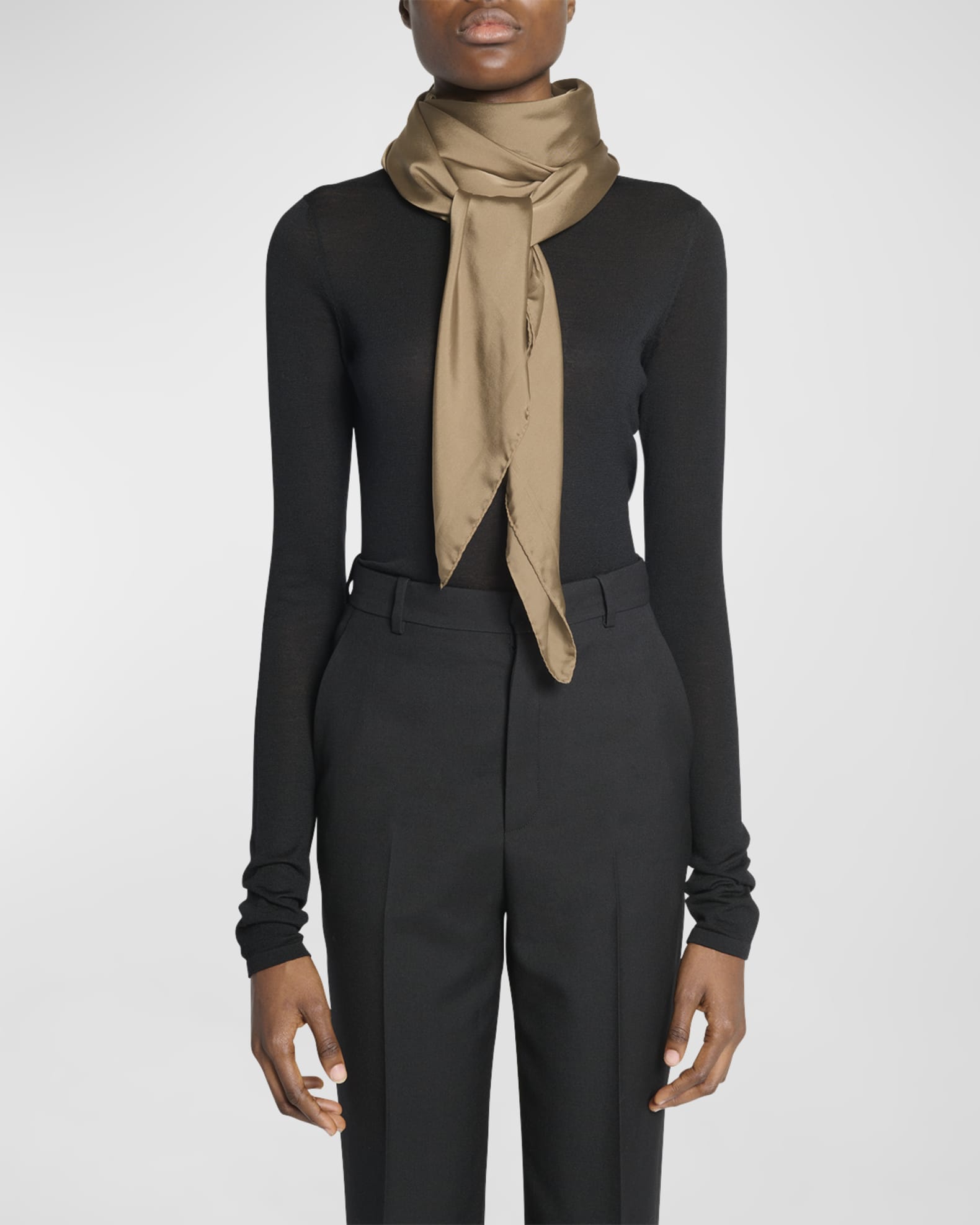 Saint Laurent YSL Silk Square Scarf | Neiman Marcus