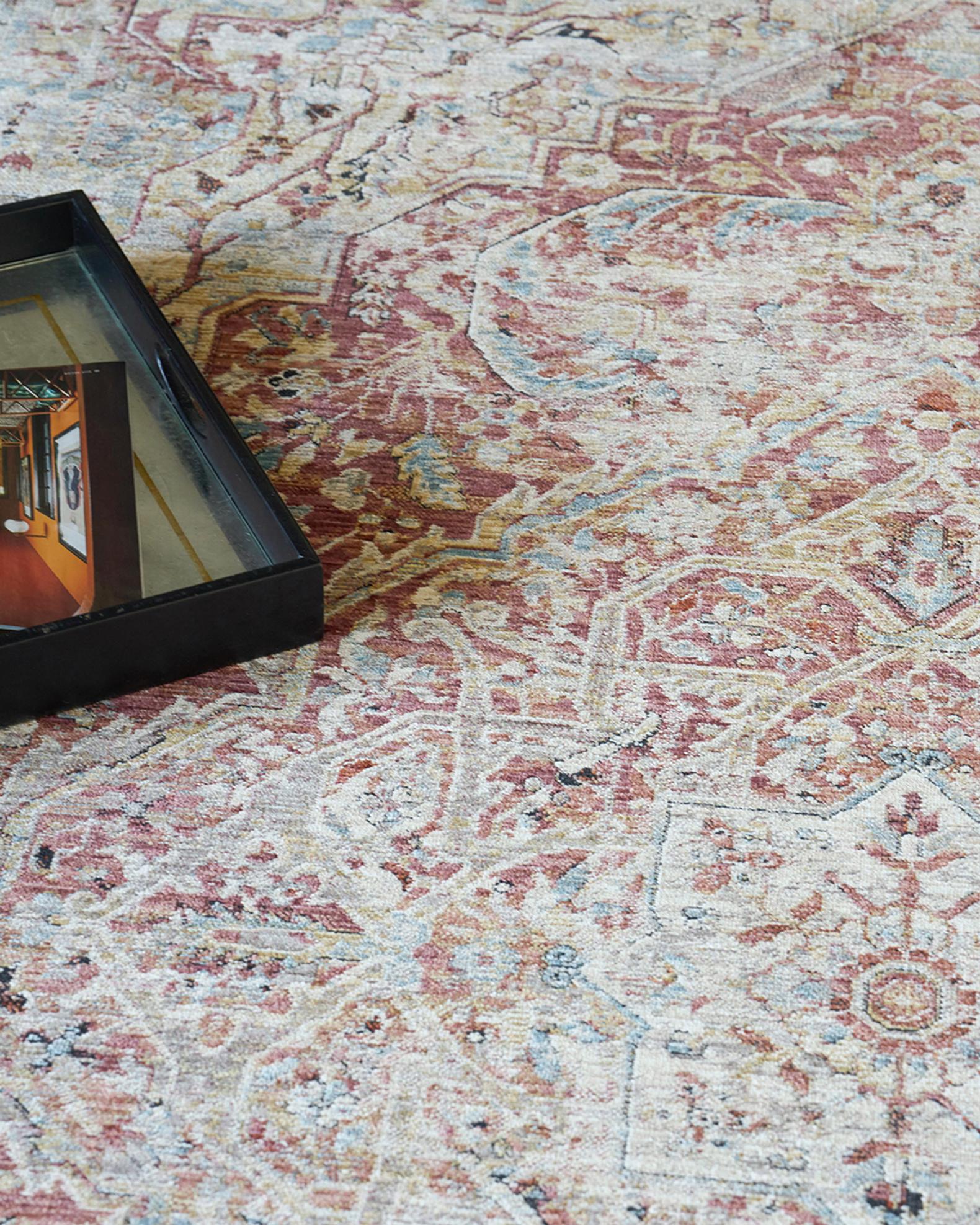 Antique-Loomed Beige and Rust Rug Collection | Neiman Marcus