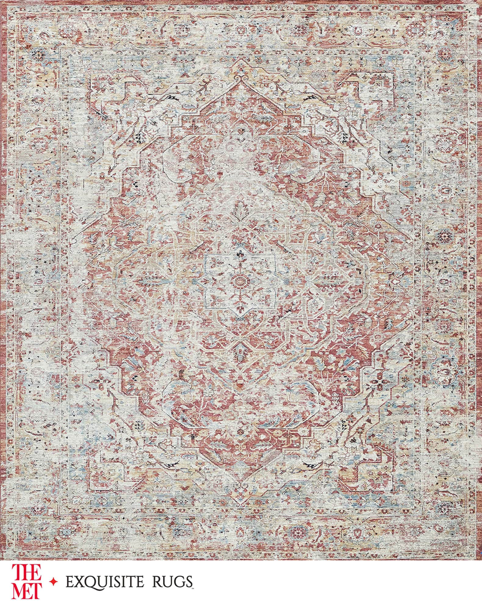 Antique Loom Beige & Rust Rug, 12' x 15' 0
