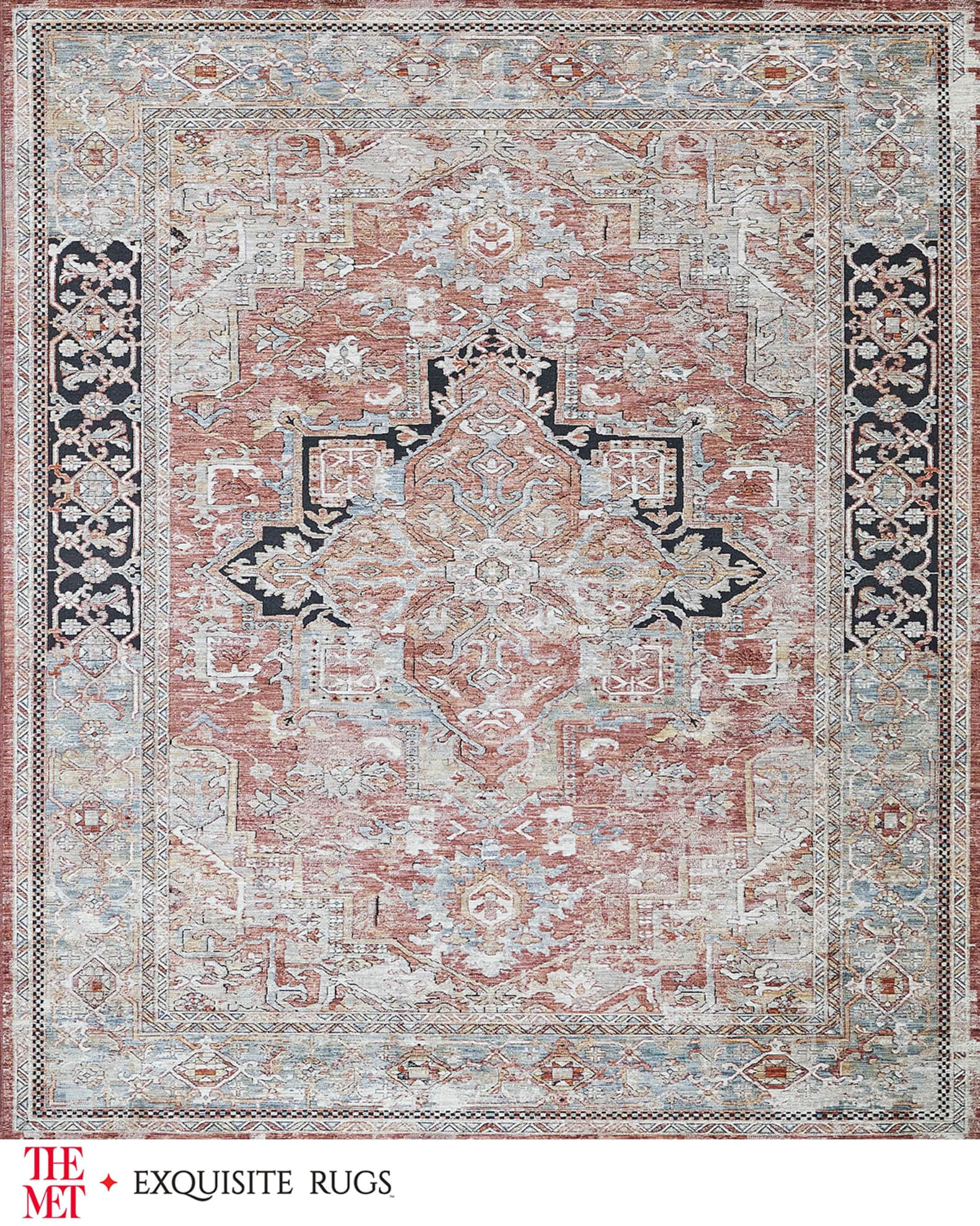 Antique Loom Rust & Black Rug, 12' x 15' 0