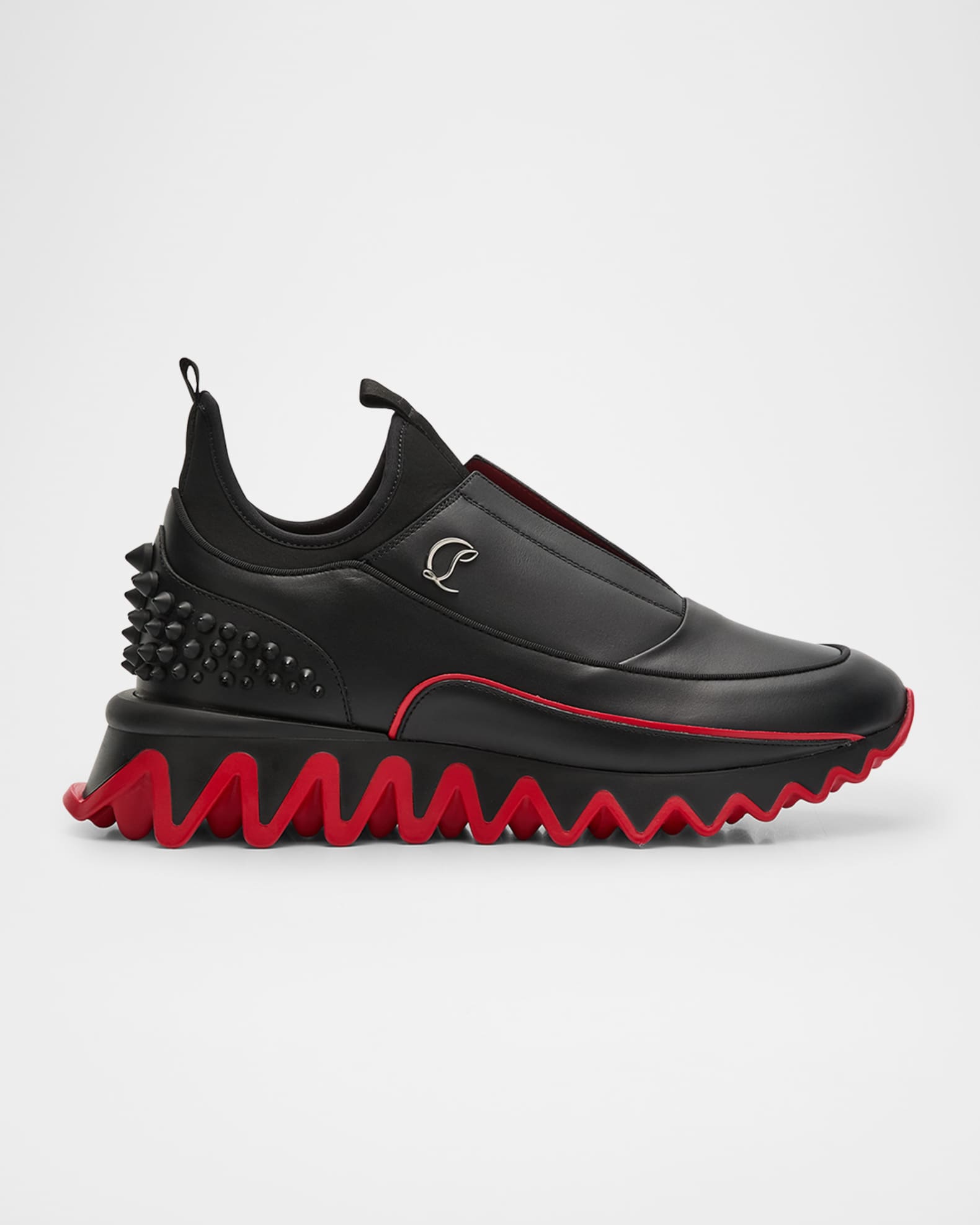 Men s Sharkyloub SP Spikes Leather Runner Sneakers
