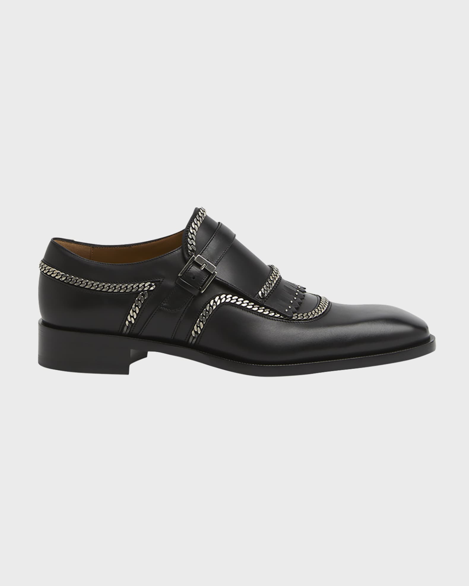 Christian Louboutin Men s Monkochain Single Monk Strap Loafers Neiman Marcus