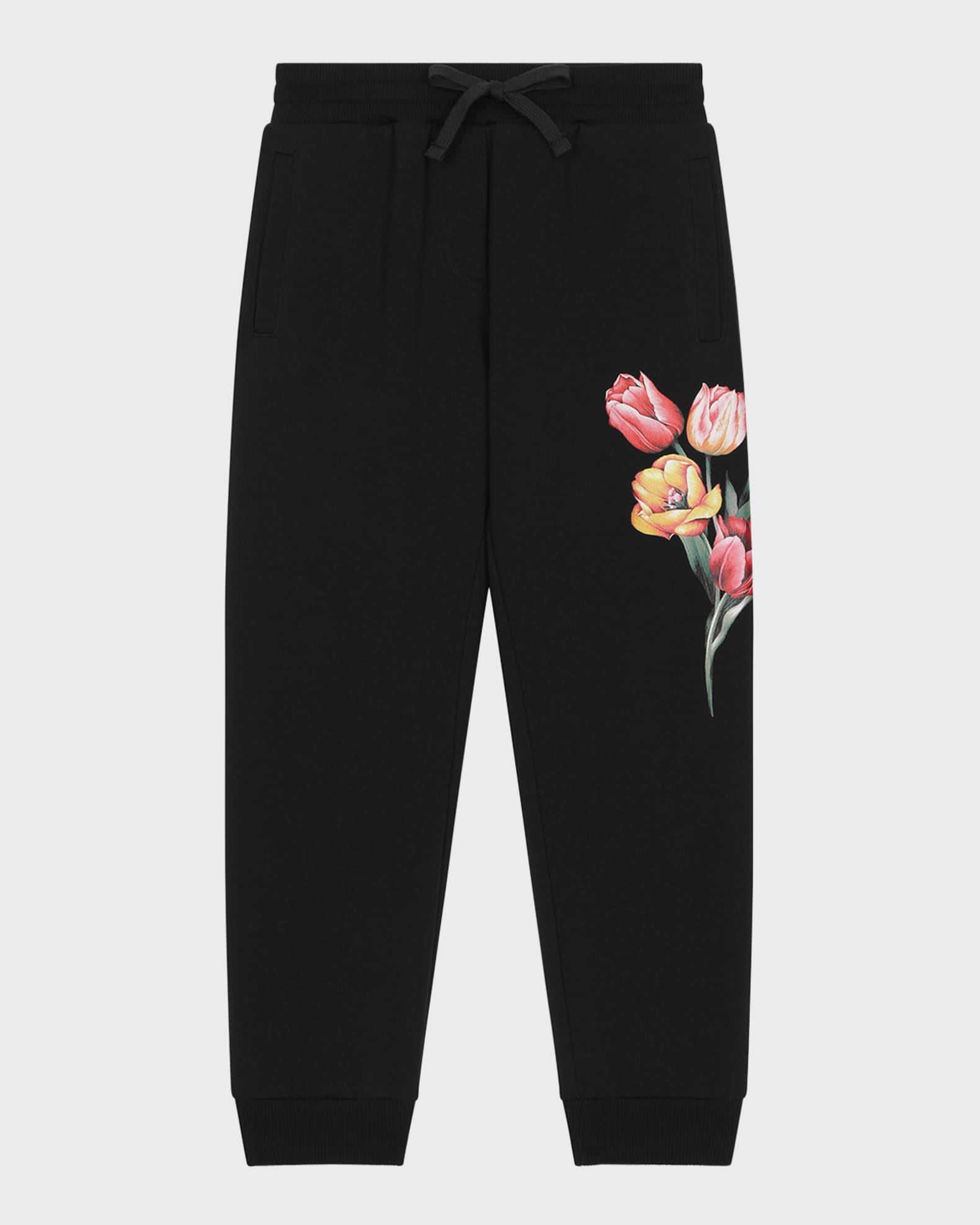 Girl's Sweatpants W/ Embroidered Tulips 0