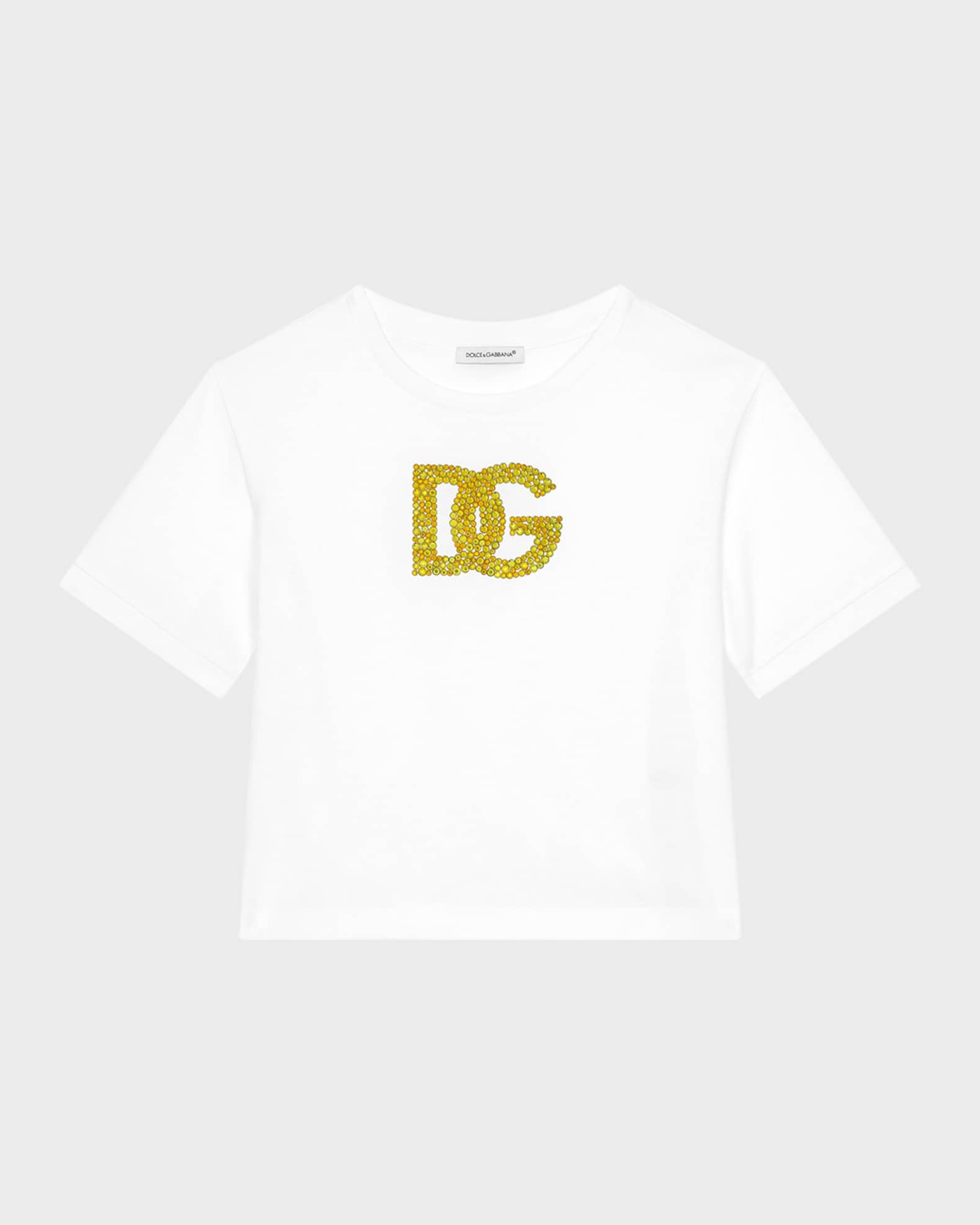 Girl's Embellished Interlocked Logo-Print T-Shirt 0