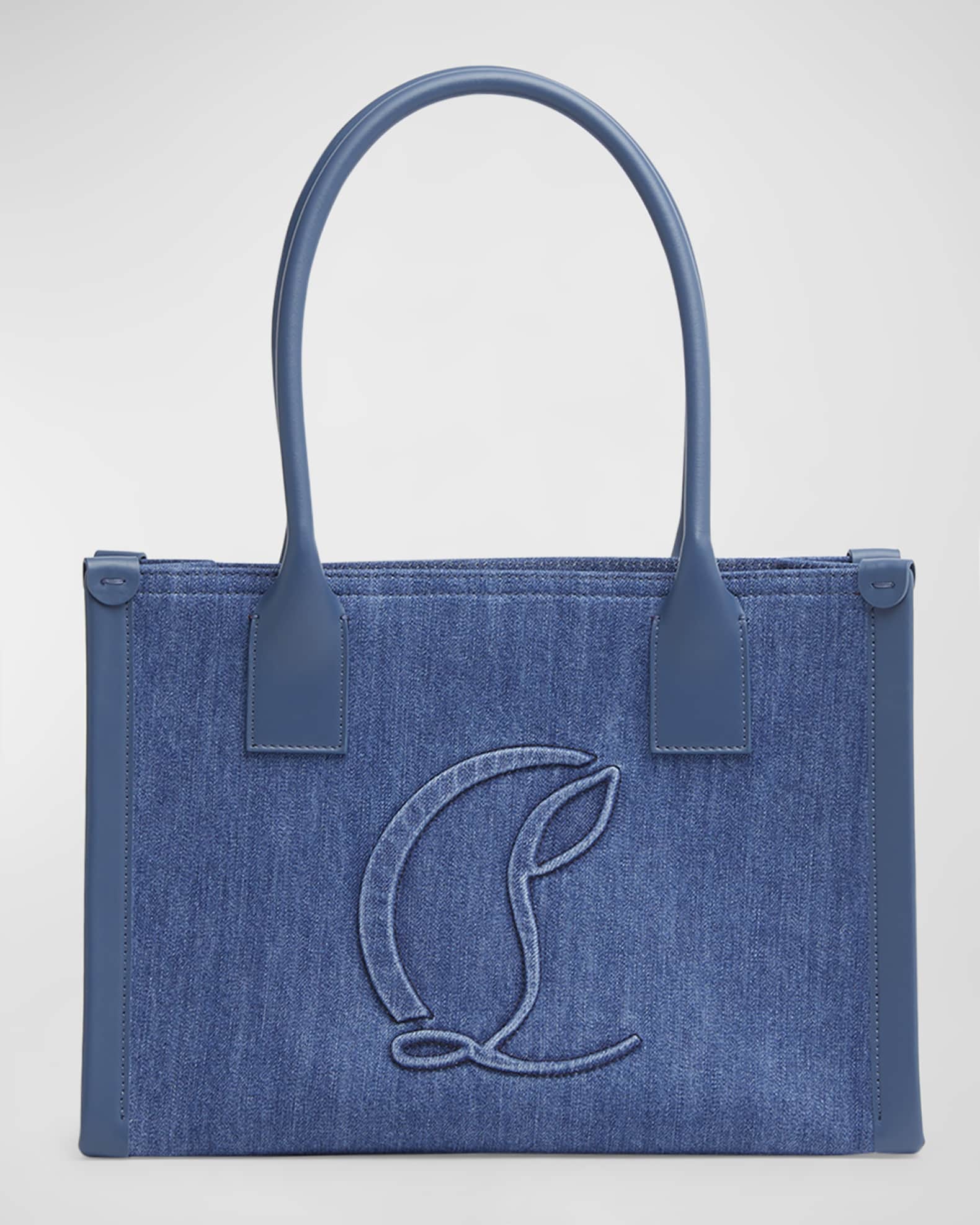 Christian Louboutin By My Side Small Denim Logo Tote