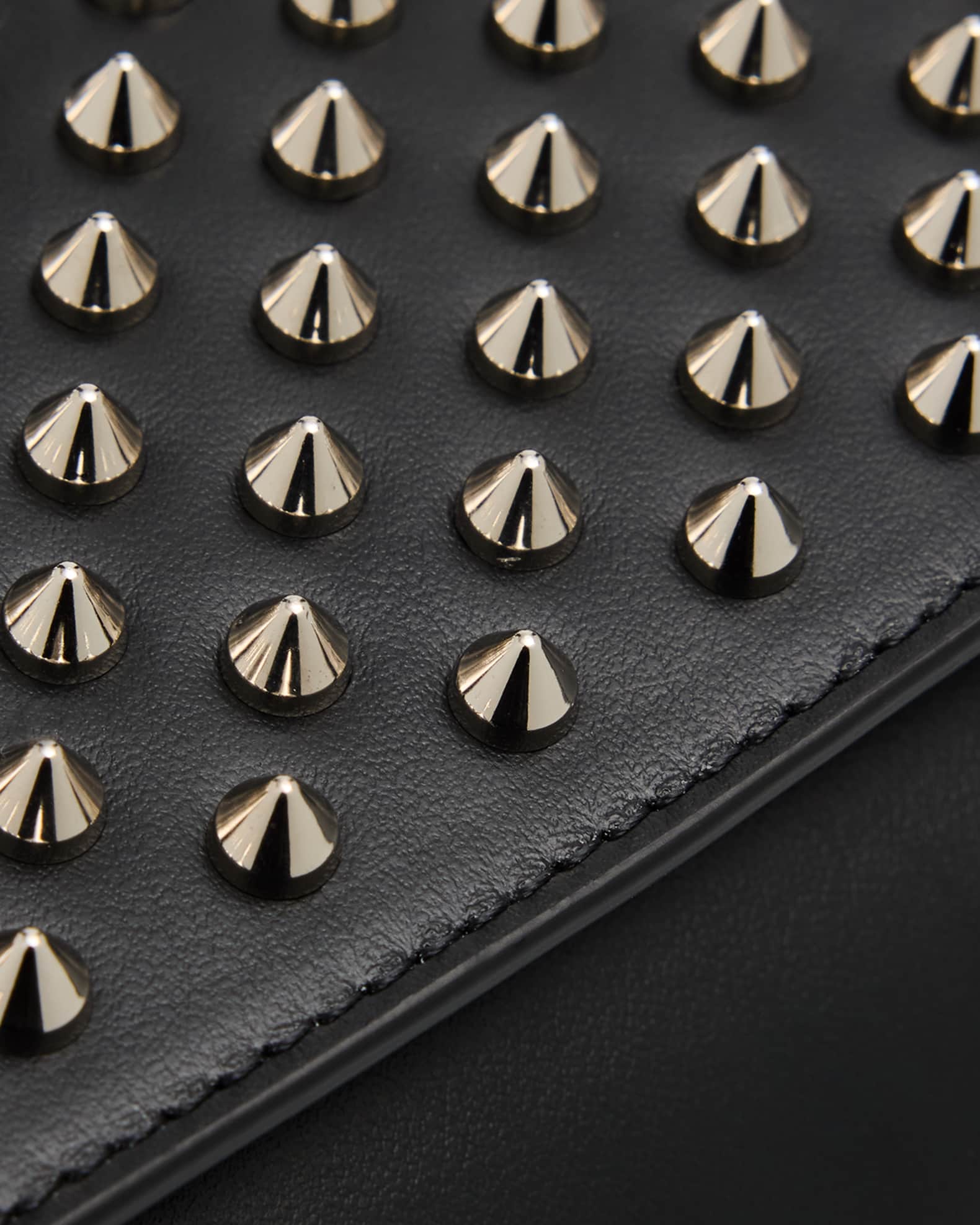 Christian Louboutin Paloma Spike Studs Leather Wallet on Chain