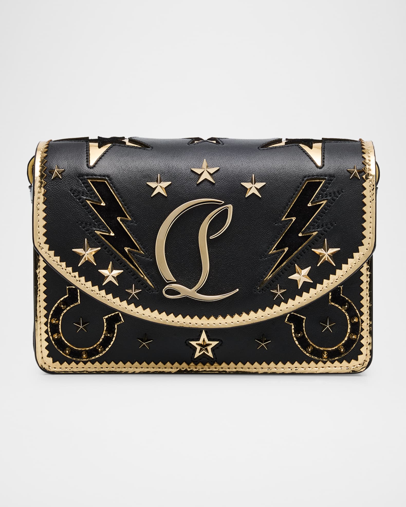 Christian Louboutin Giddy Loubi54 Small Embossed Crossbody Bag Neiman Marcus