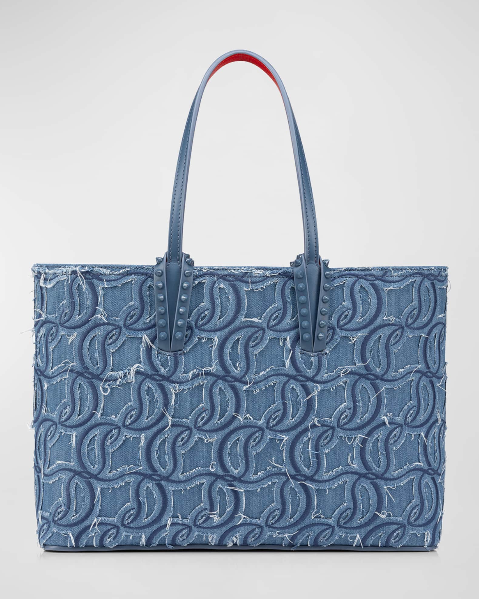 Christian Louboutin Cabata Small Tote in CL Embroidered Denim