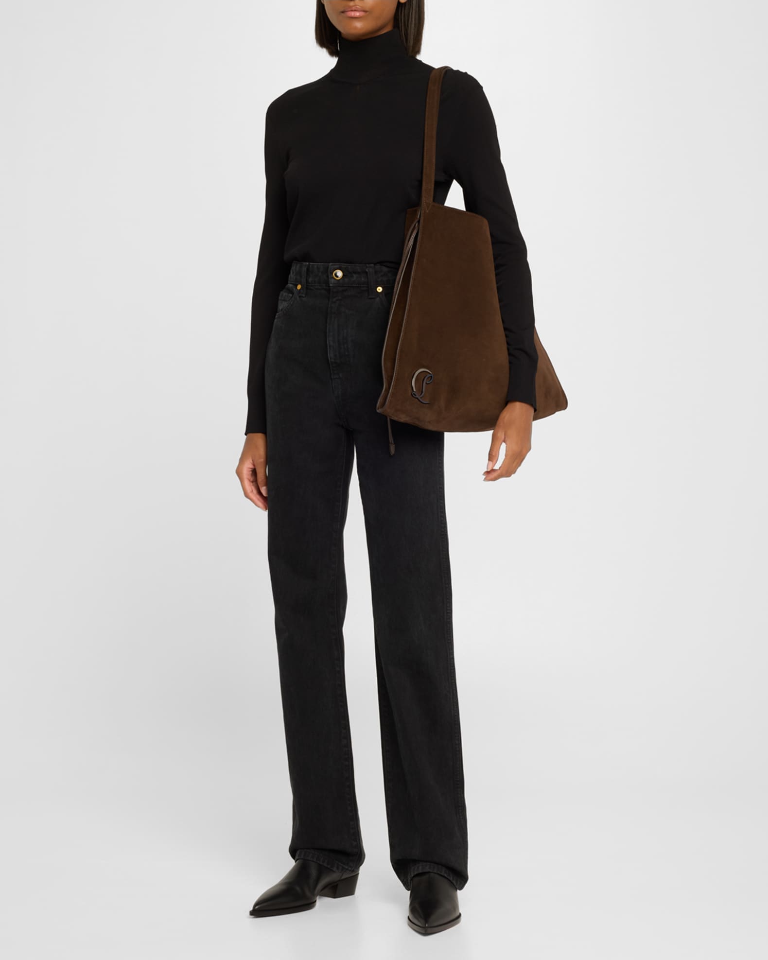 【CHRISTIAN LOUBOUTINT】日本未入荷★LE 54 スエードトート Christian Louboutin Le 54 Tote in Suede | Neiman Marcus
