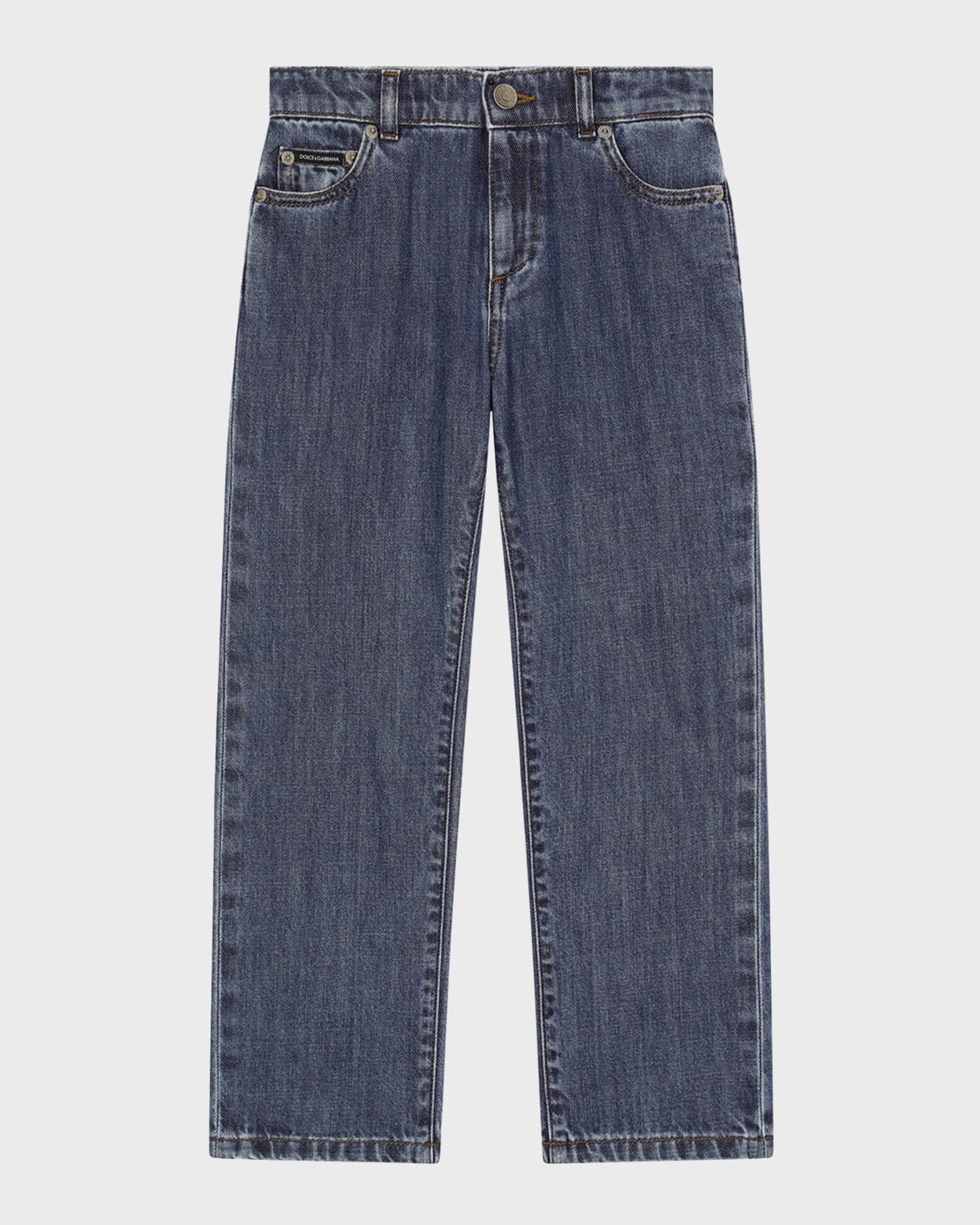Boy's Logo-Plaque Jeans 0