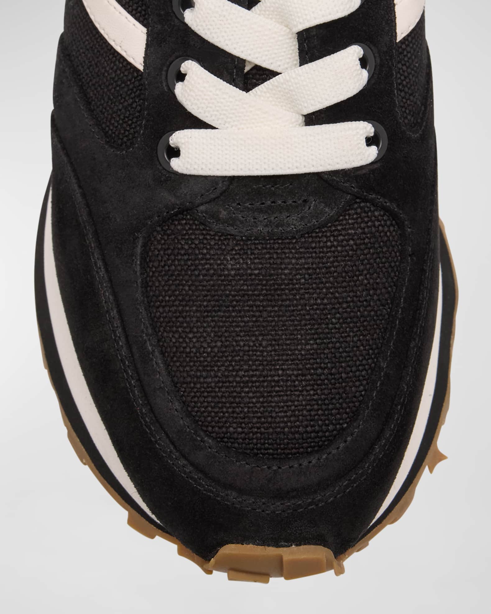 Veronica Beard Valentina Mixed Leather Retro Sneakers | Neiman Marcus