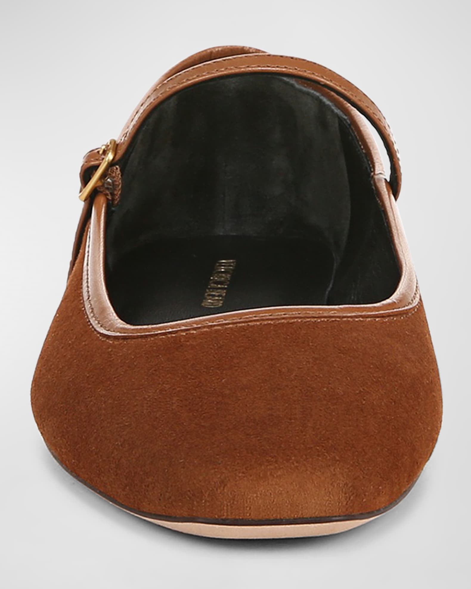 Veronica Beard Ellie Suede Mary Jane Ballerina Flats Neiman Marcus