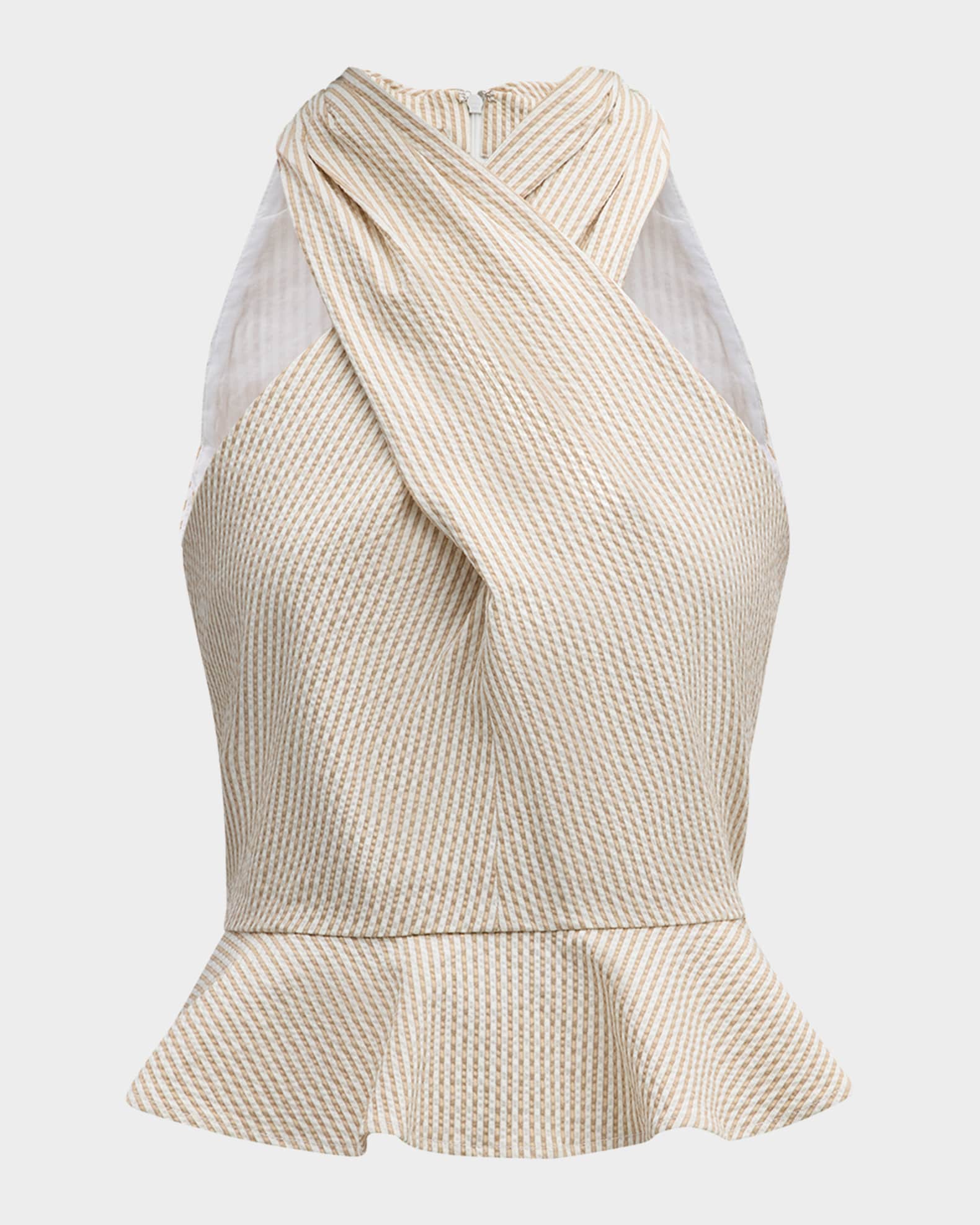 Drey Seersucker Halter Top 0